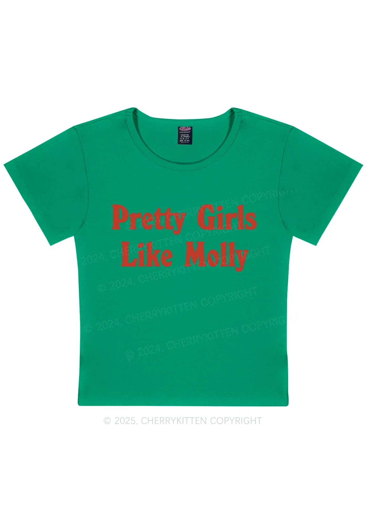 Pretty Girls Like Molly Y2K Baby Tee Cherrykitten - Image 11