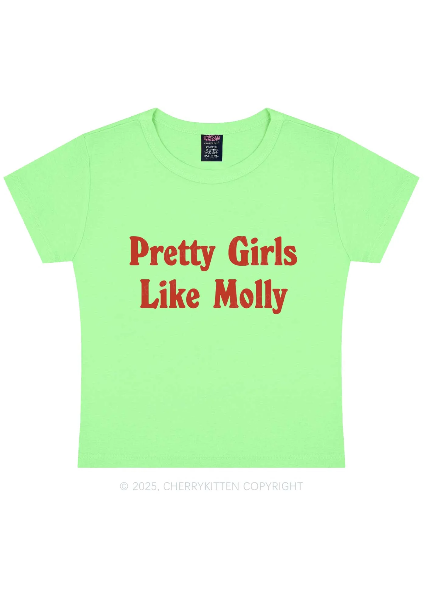 Pretty Girls Like Molly Y2K Baby Tee Cherrykitten - Image 12