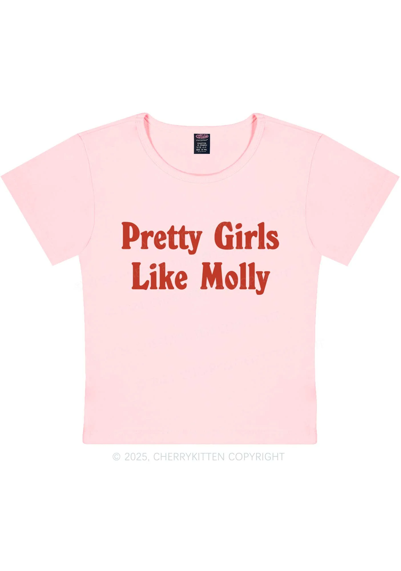 Pretty Girls Like Molly Y2K Baby Tee Cherrykitten - Image 5