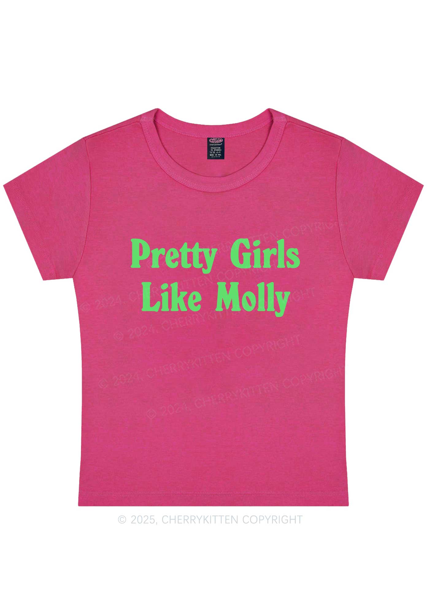 Pretty Girls Like Molly Y2K Baby Tee Cherrykitten - Image 7