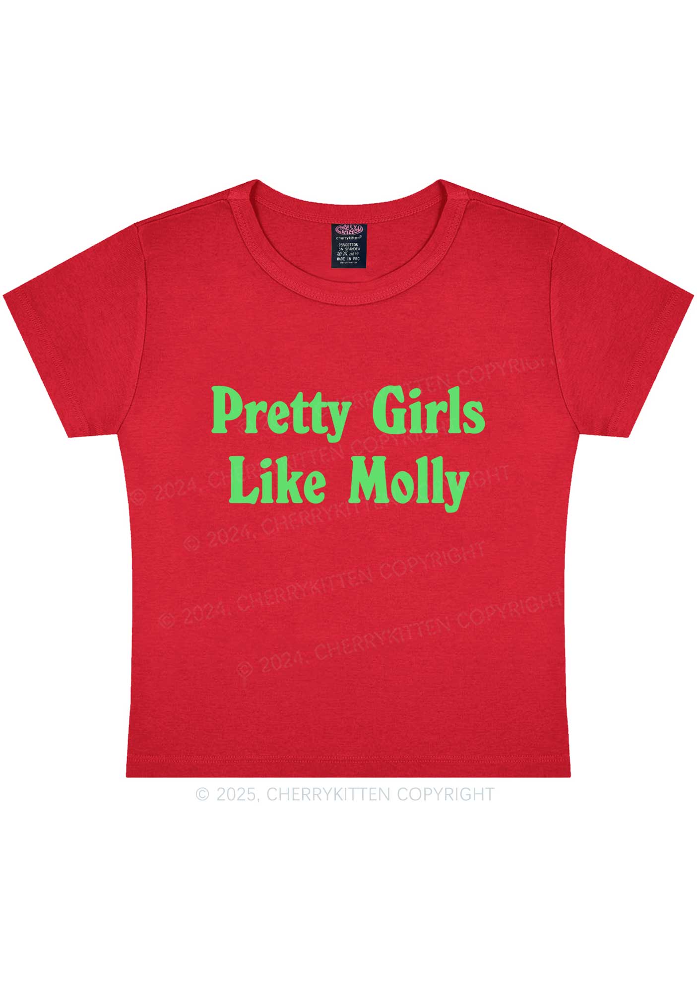 Pretty Girls Like Molly Y2K Baby Tee Cherrykitten - Image 8
