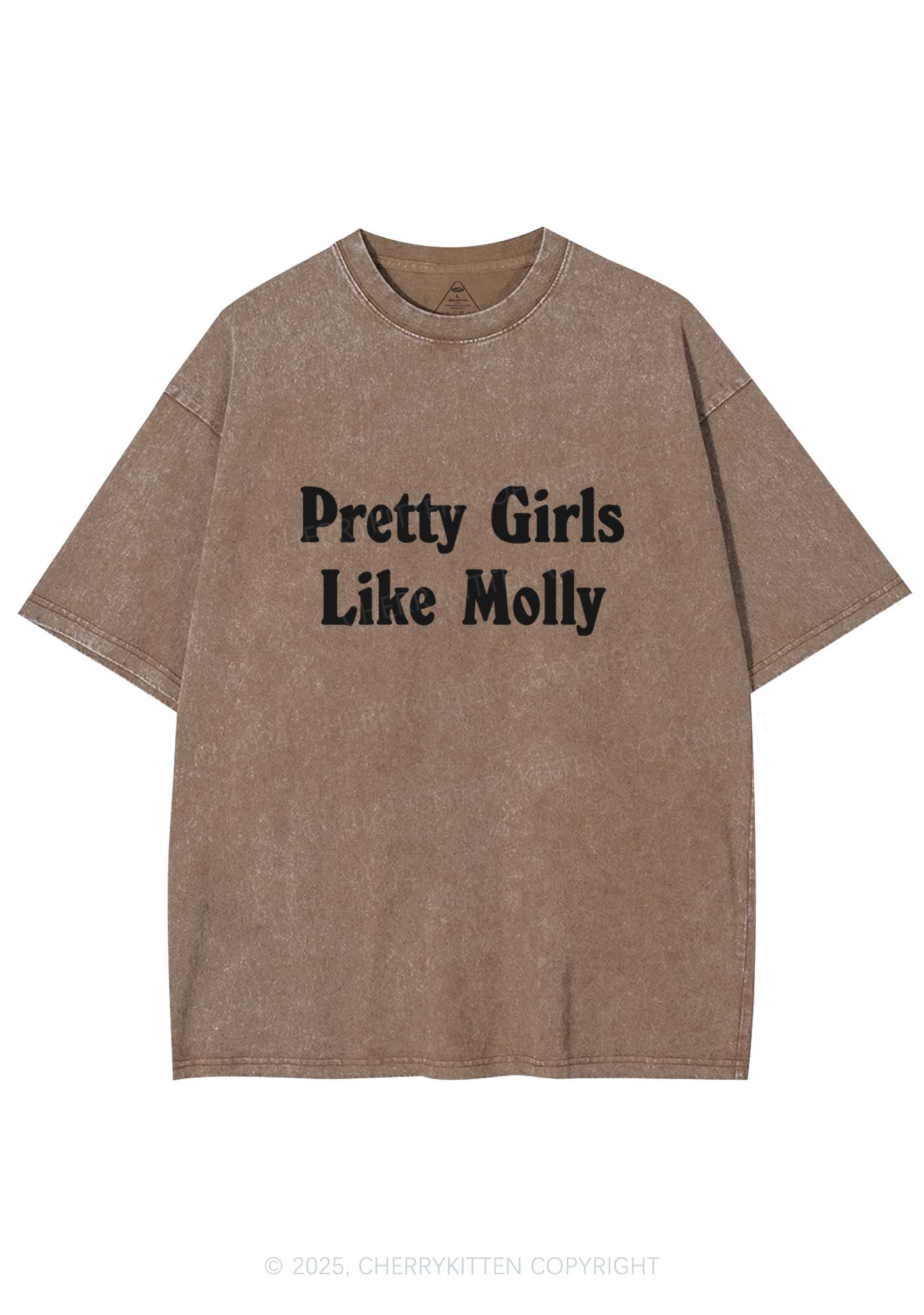 Pretty Girls Like Molly Y2K Washed Tee Cherrykitten - Image 8