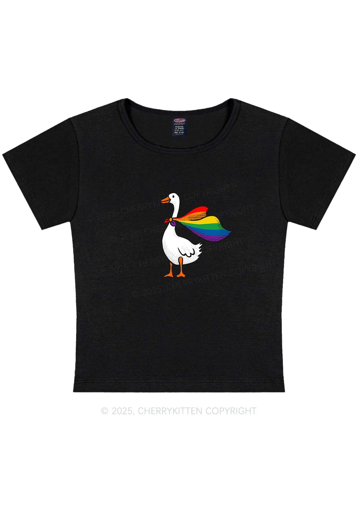 Pride Goose Y2K Baby Tee Cherrykitten - Image 5