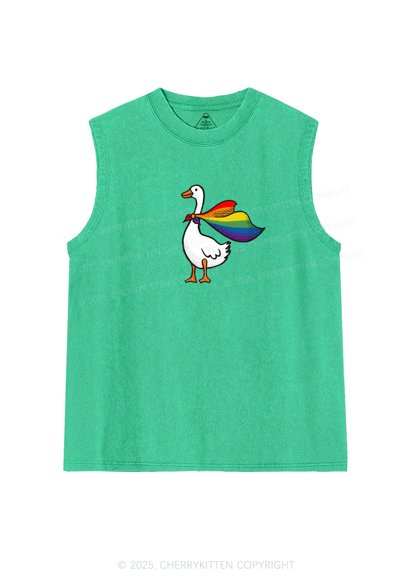 Pride Goose Y2K Washed Muscle Tank Cherrykitten - Image 4