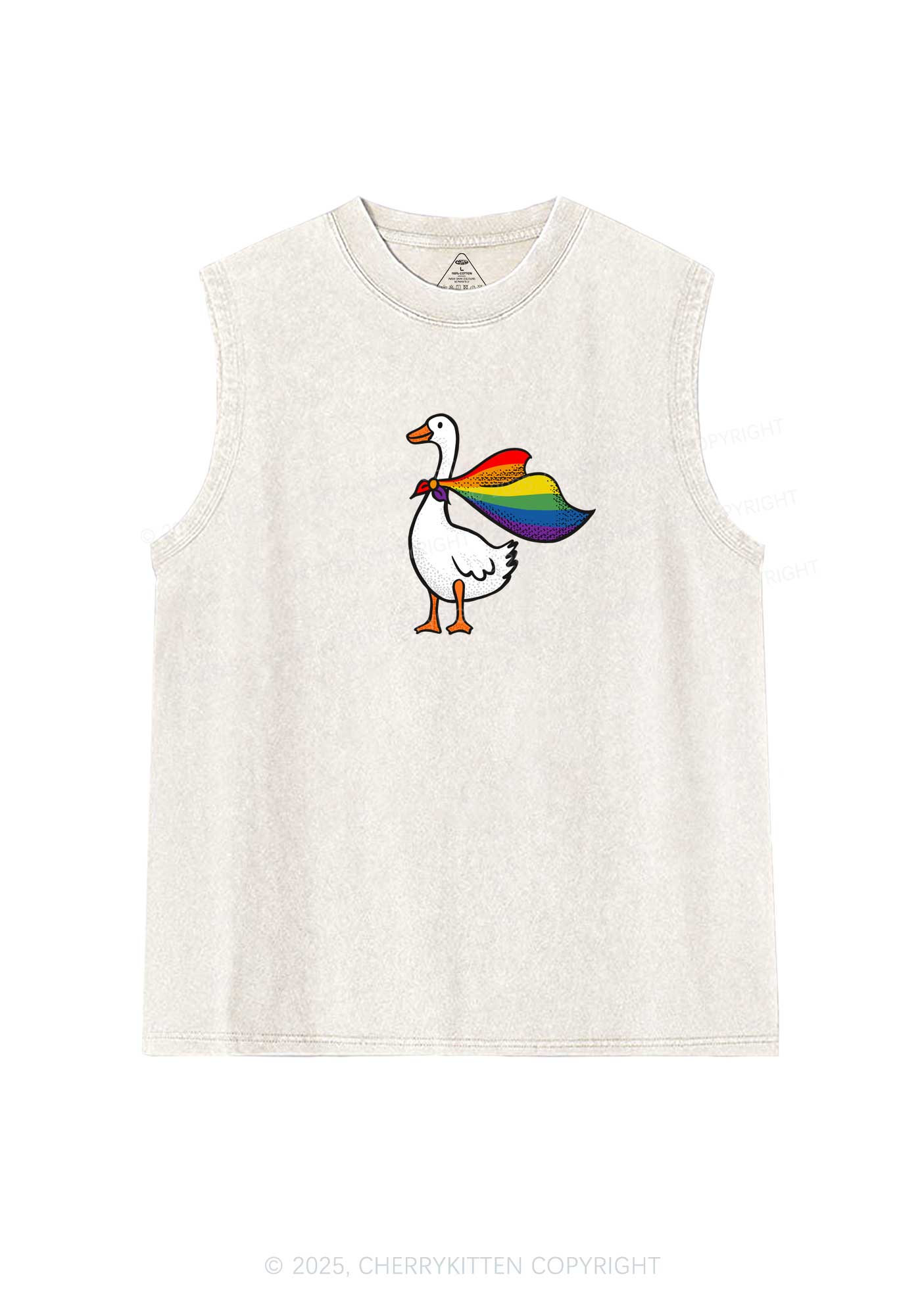 Pride Goose Y2K Washed Muscle Tank Cherrykitten - Image 5