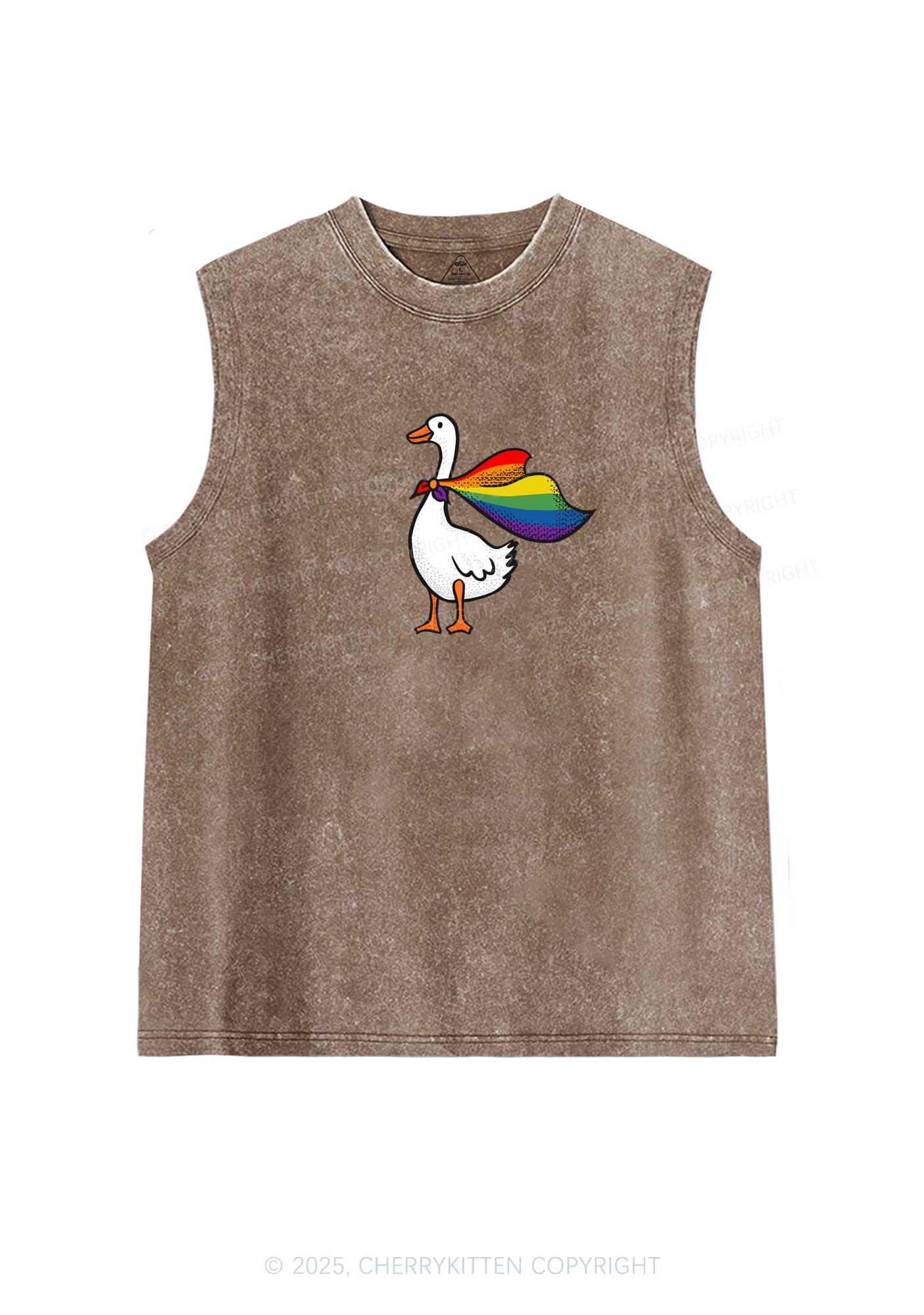 Pride Goose Y2K Washed Muscle Tank Cherrykitten - Image 6