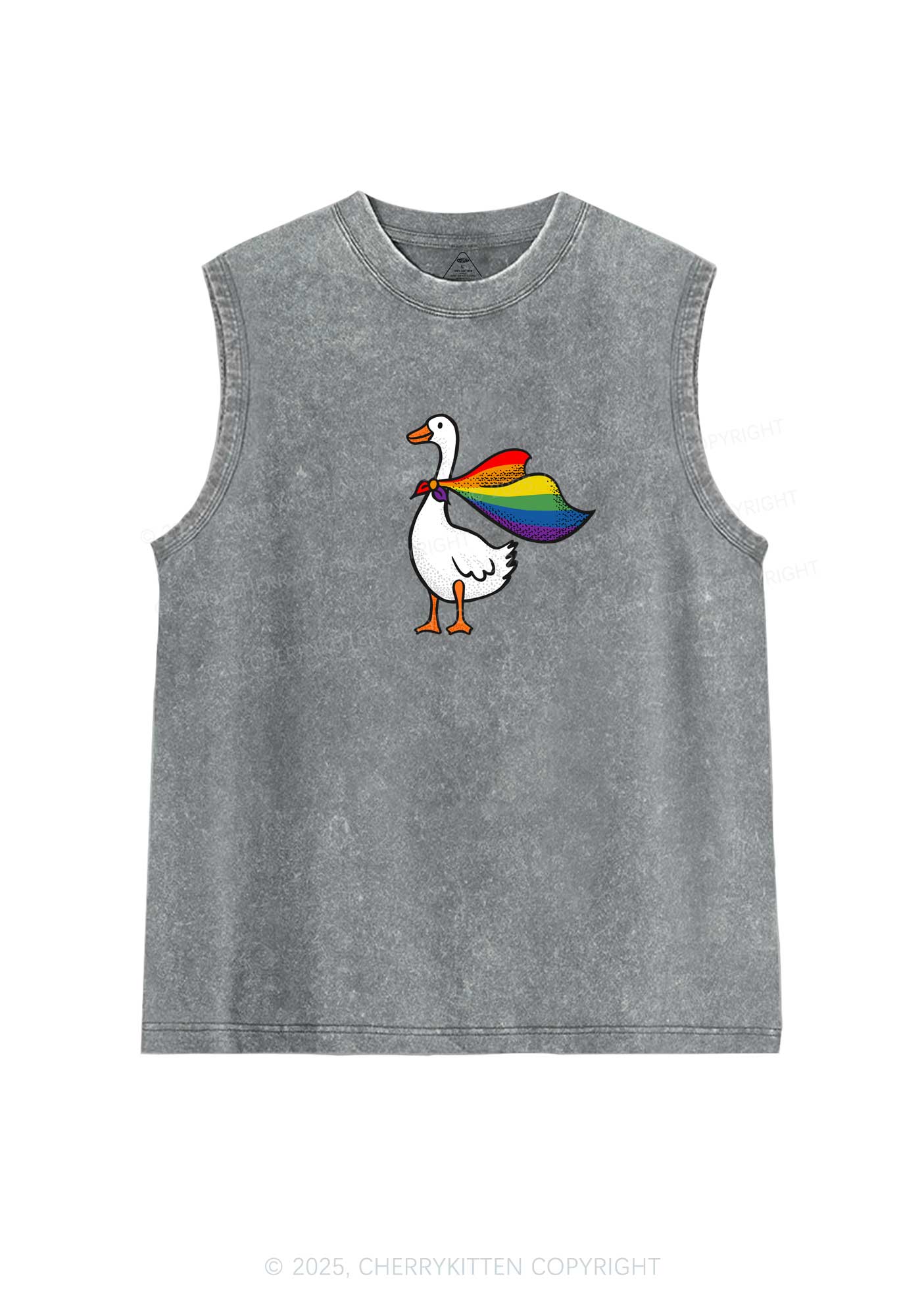 Pride Goose Y2K Washed Muscle Tank Cherrykitten - Image 7