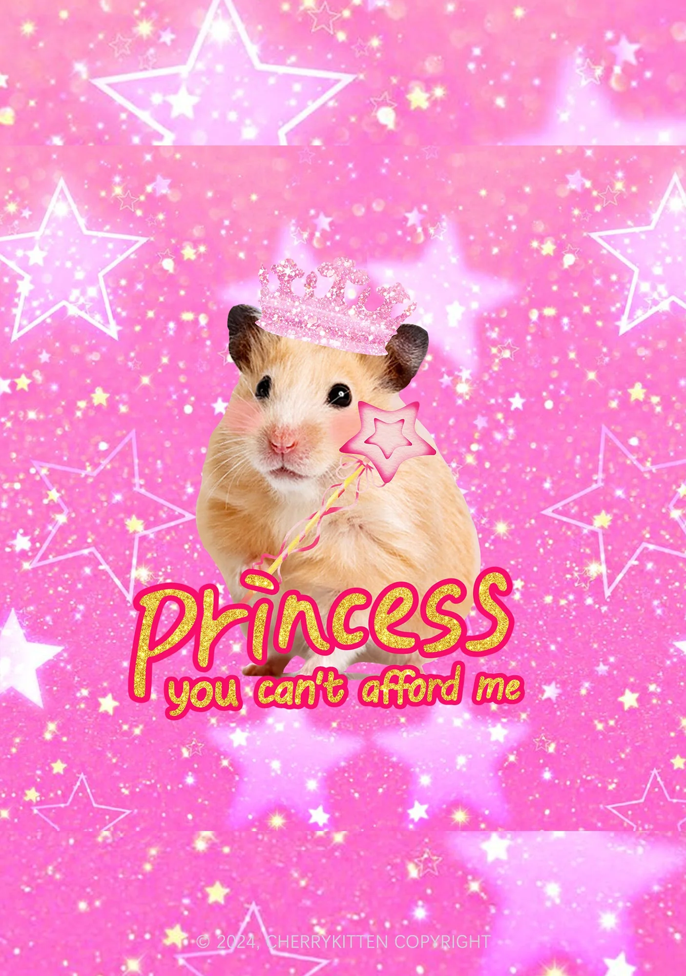 Princess You Can't Afford Me 1Pc Y2K Pin Badge Cherrykitten - Image 2