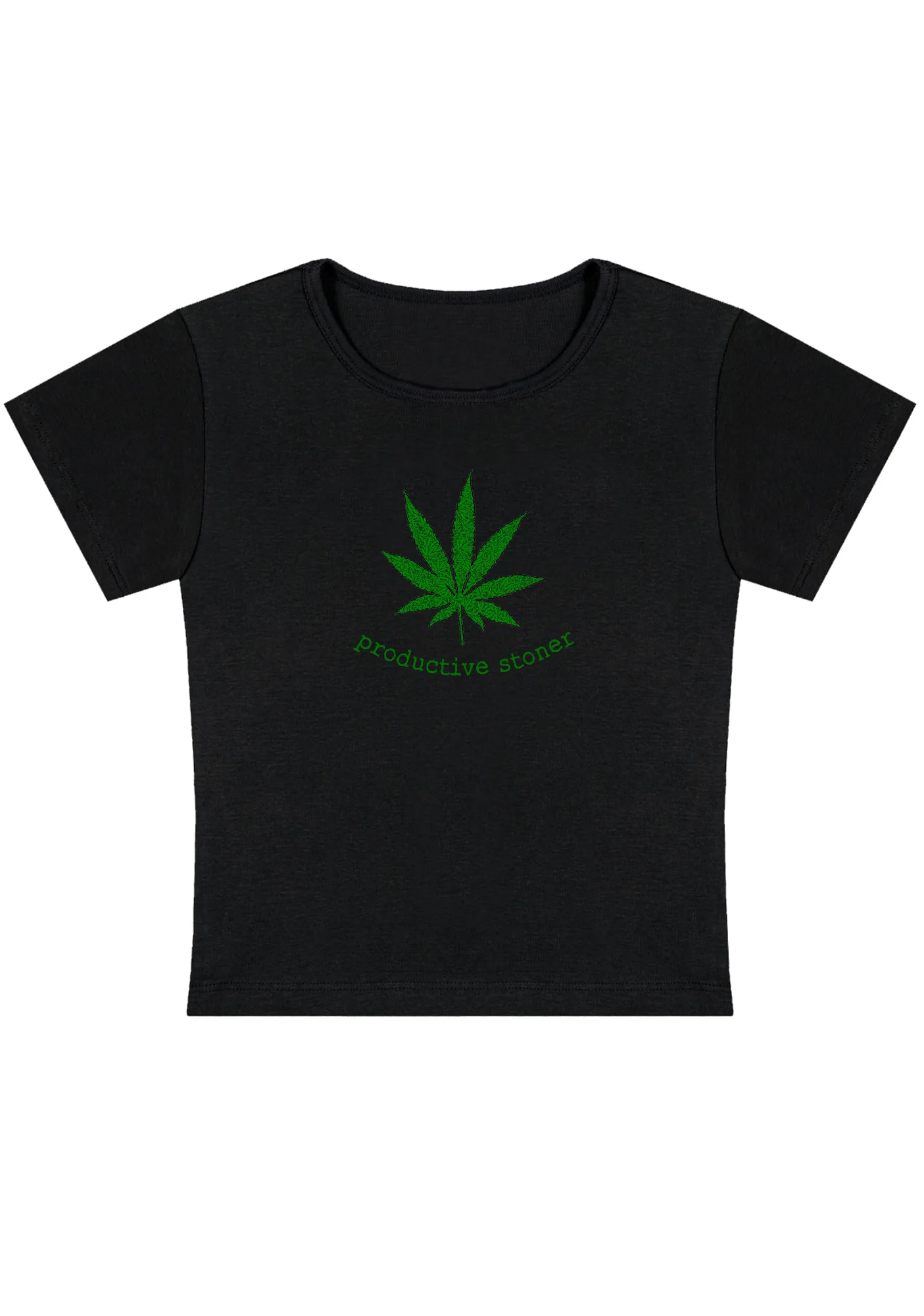 Productive Stoner Y2K Baby Tee - Image 2