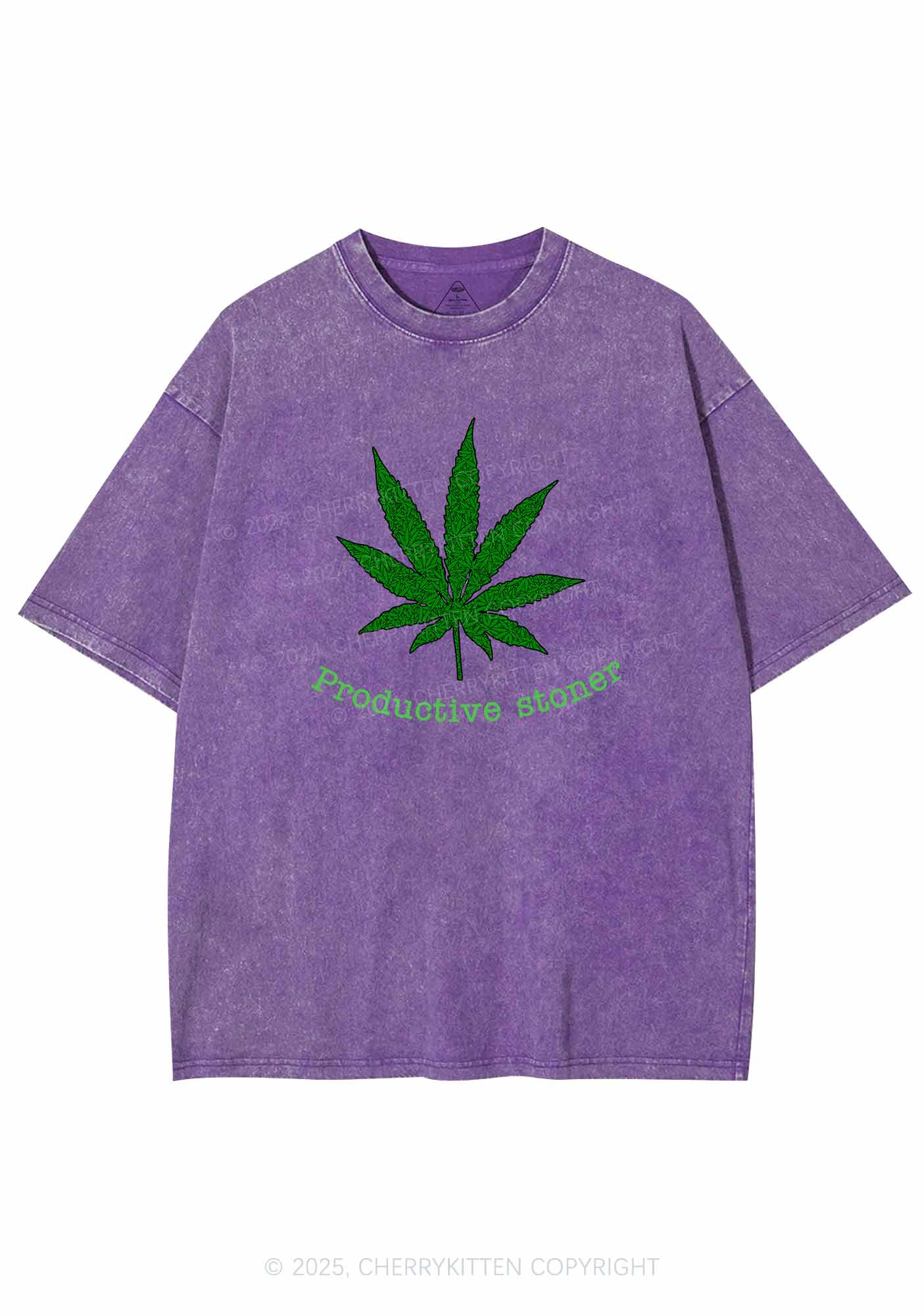 Productive Stoner Y2K Washed Tee Cherrykitten - Image 5
