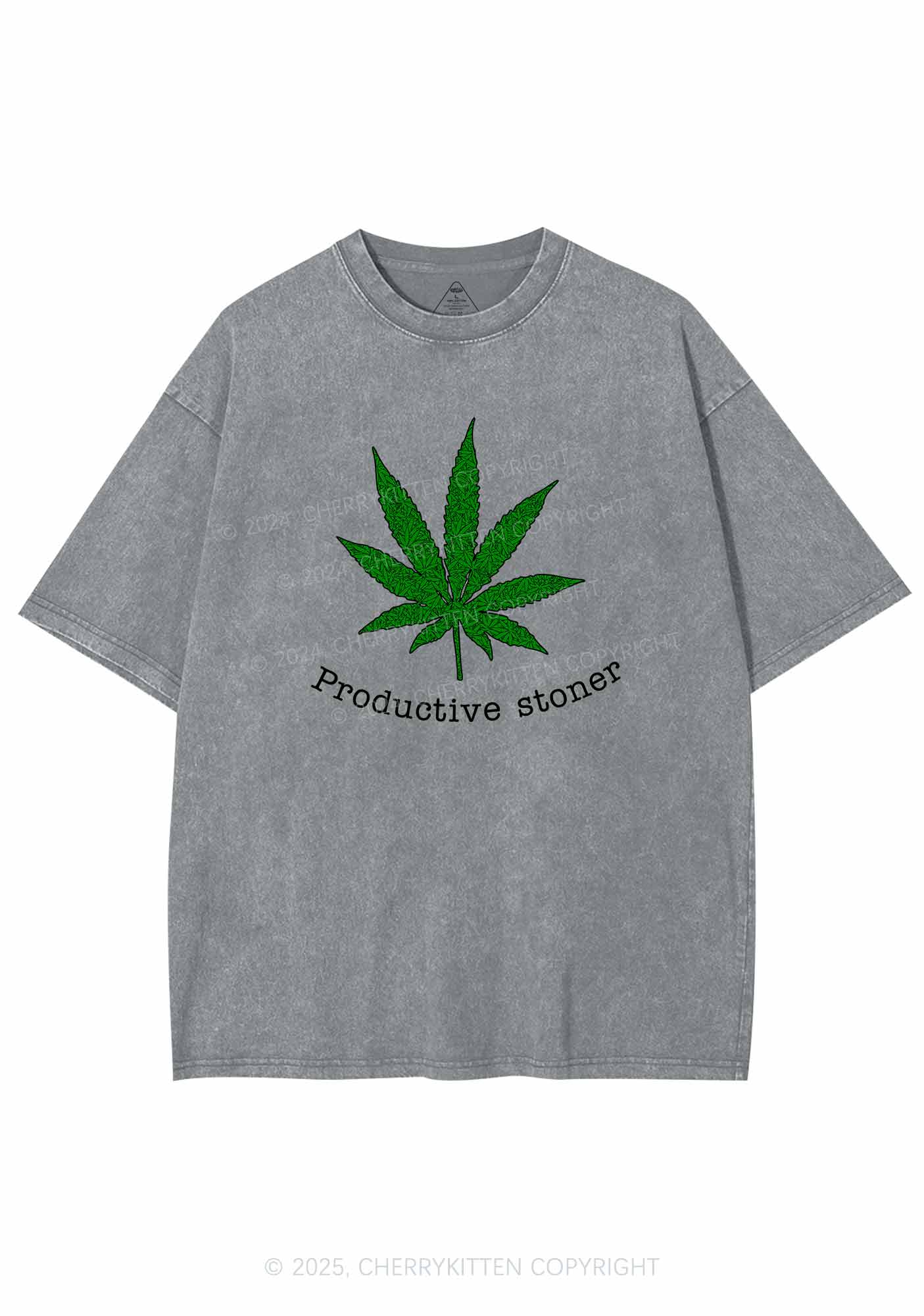 Productive Stoner Y2K Washed Tee Cherrykitten - Image 7