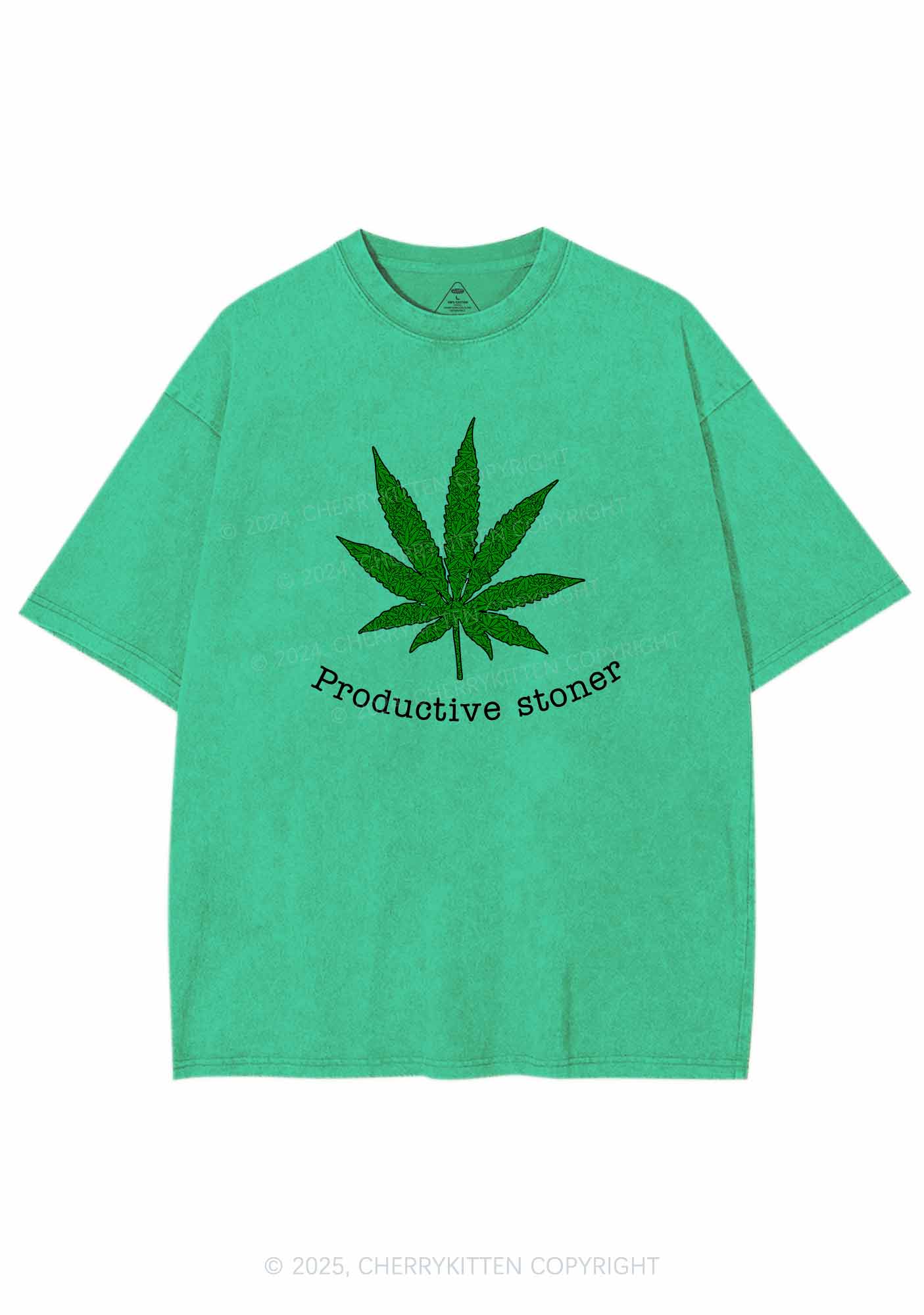Productive Stoner Y2K Washed Tee Cherrykitten - Image 8