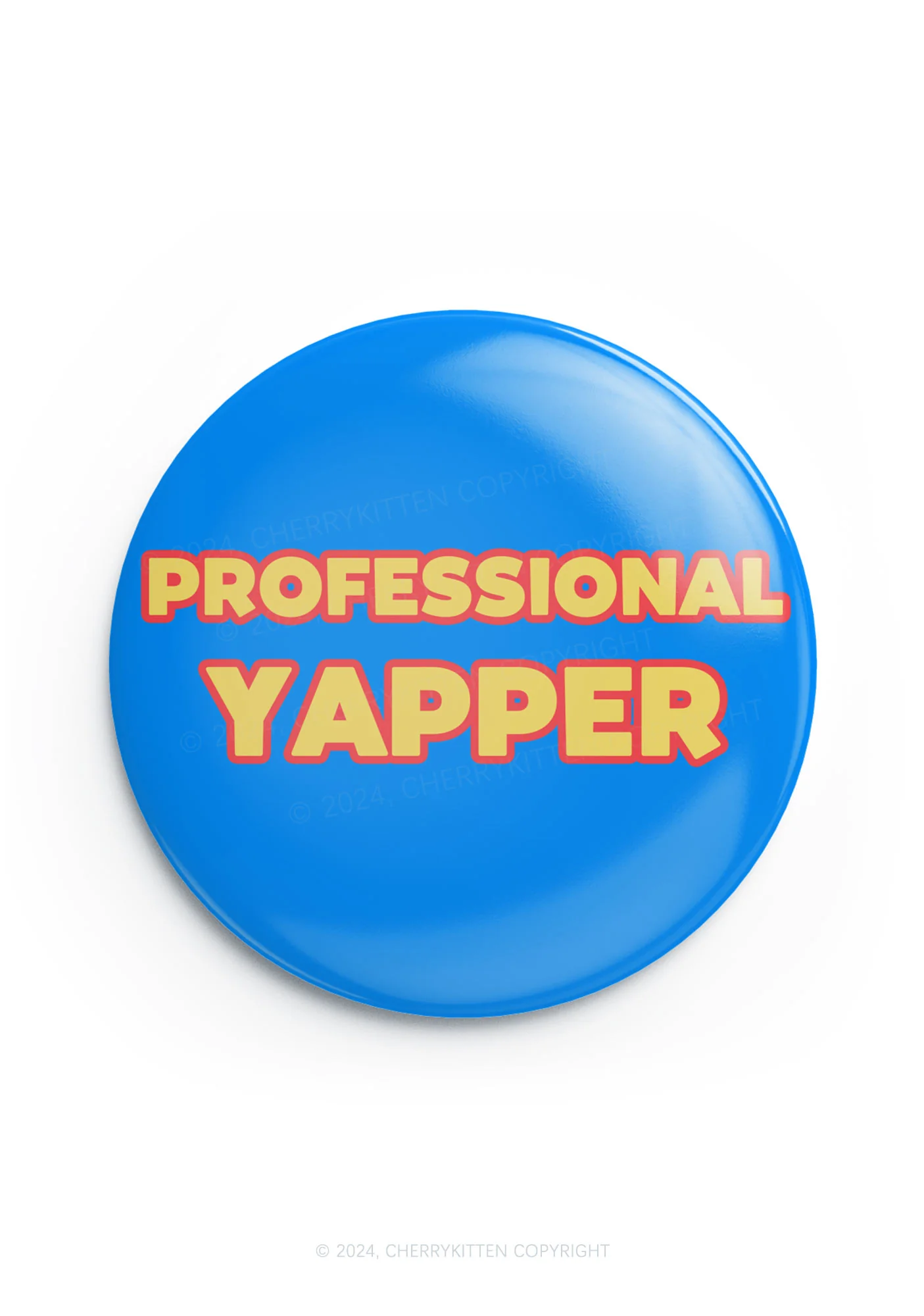 Professional Yapper 1Pc Y2K Pin Badge Cherrykitten - Image 3