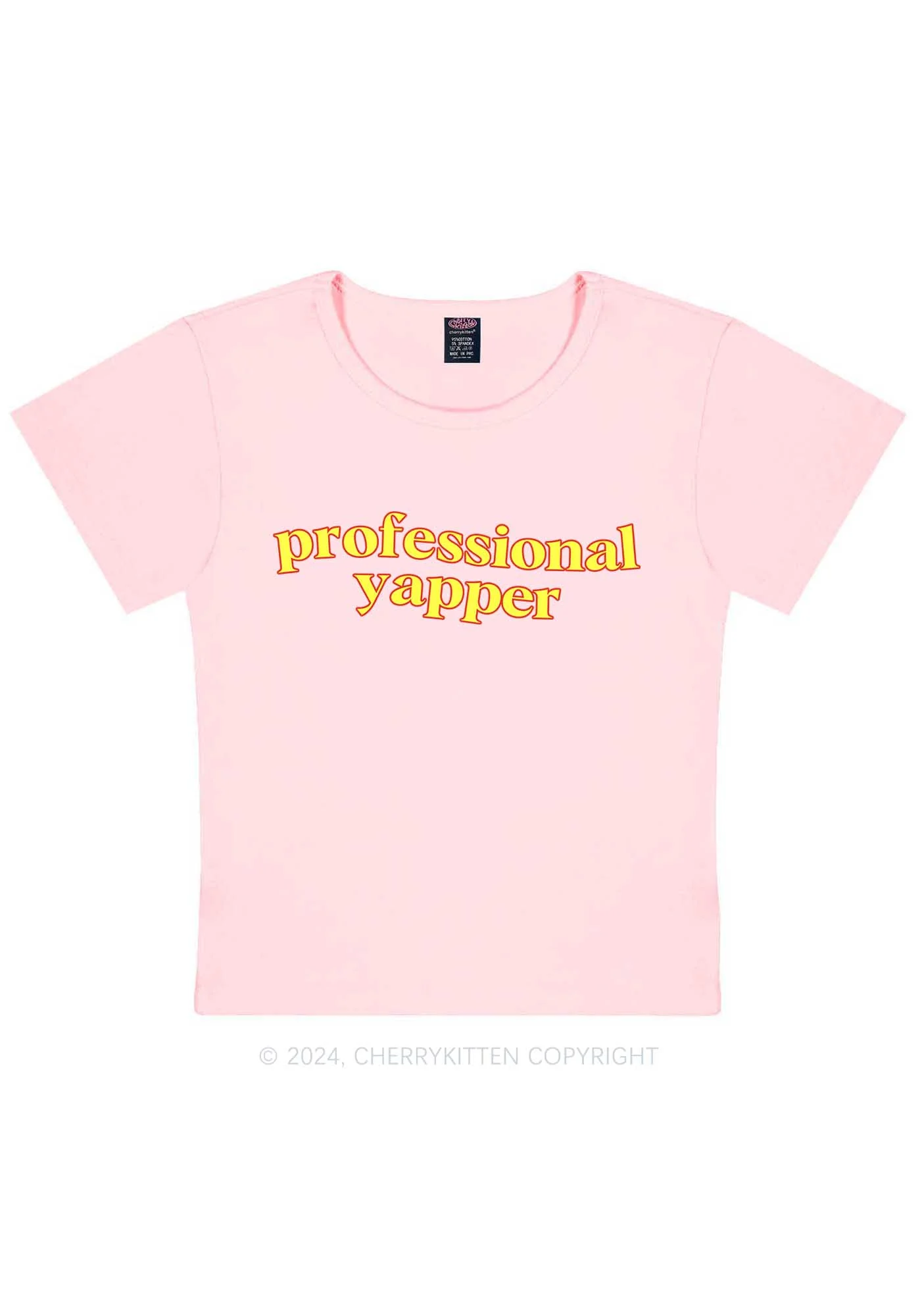 Professional Yapper Y2K Baby Tee Cherrykitten - Image 10