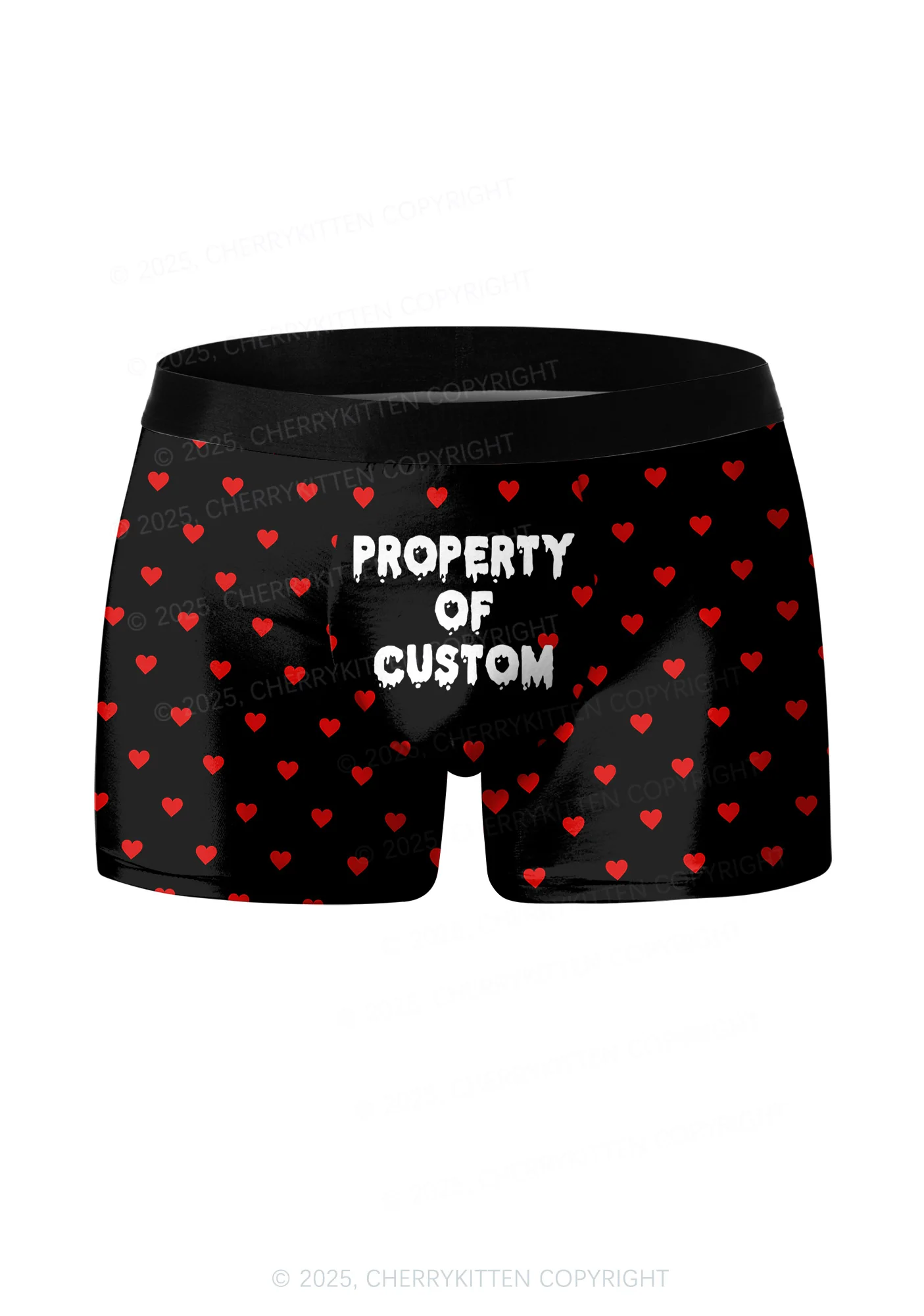 Property Of Custom Valentine's Day Y2K Print Couples Boxer Briefs Set Cherrykitten - Image 3