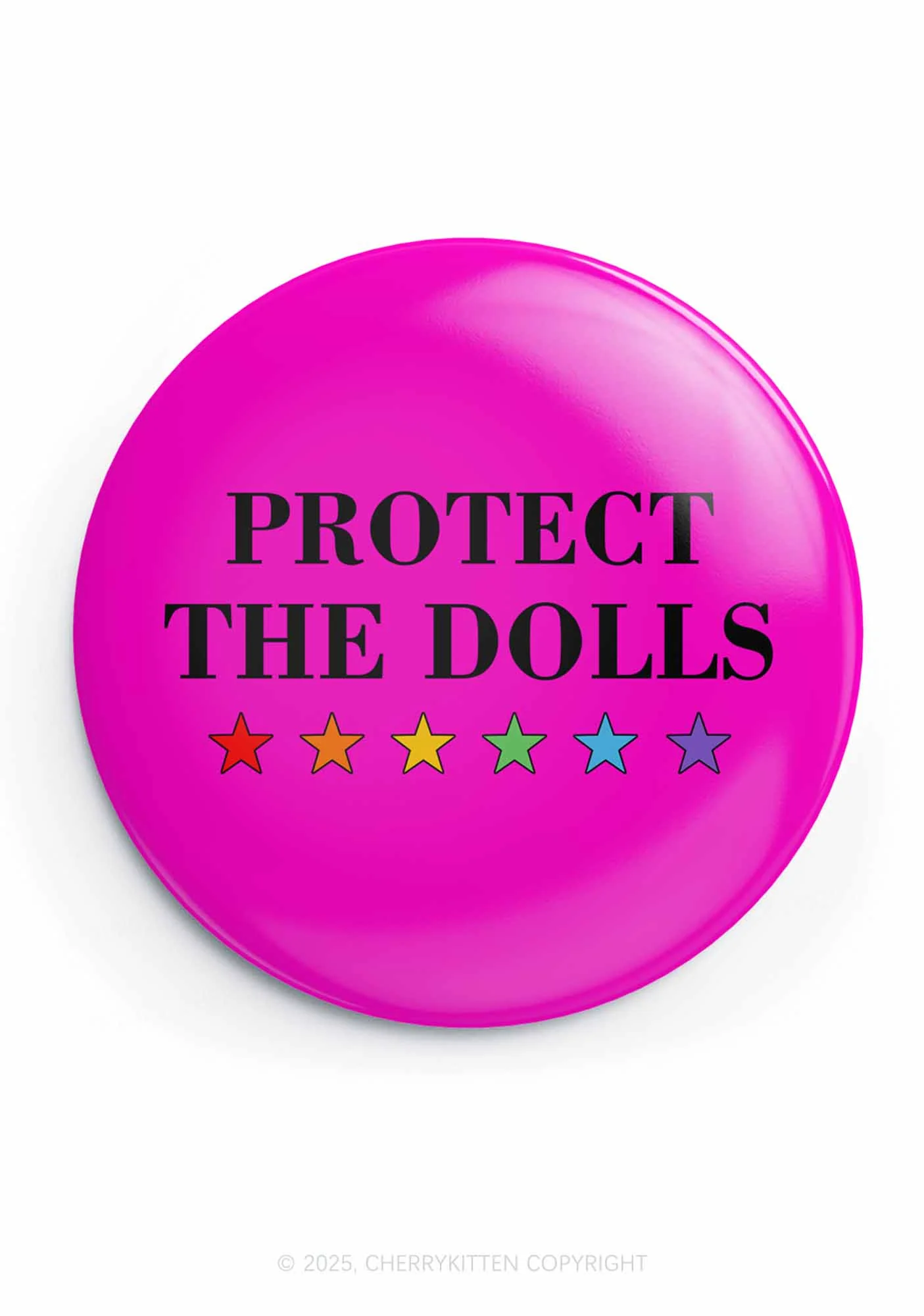 Protect The Dolls Pride 1Pc Y2K Pin Badge Cherrykitten - Image 2