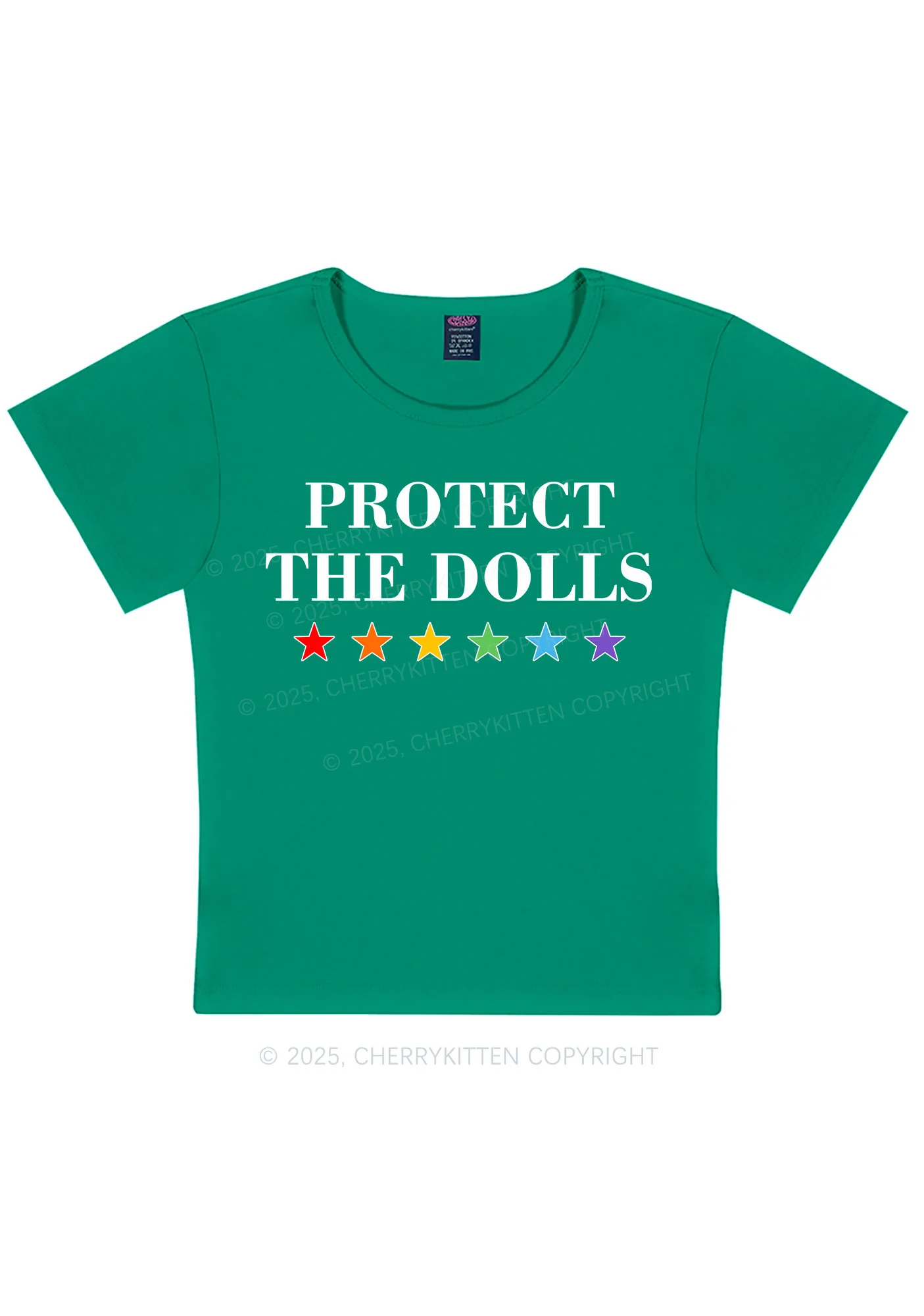 Protect The Dolls Pride Y2K Baby Tee Cherrykitten - Image 13