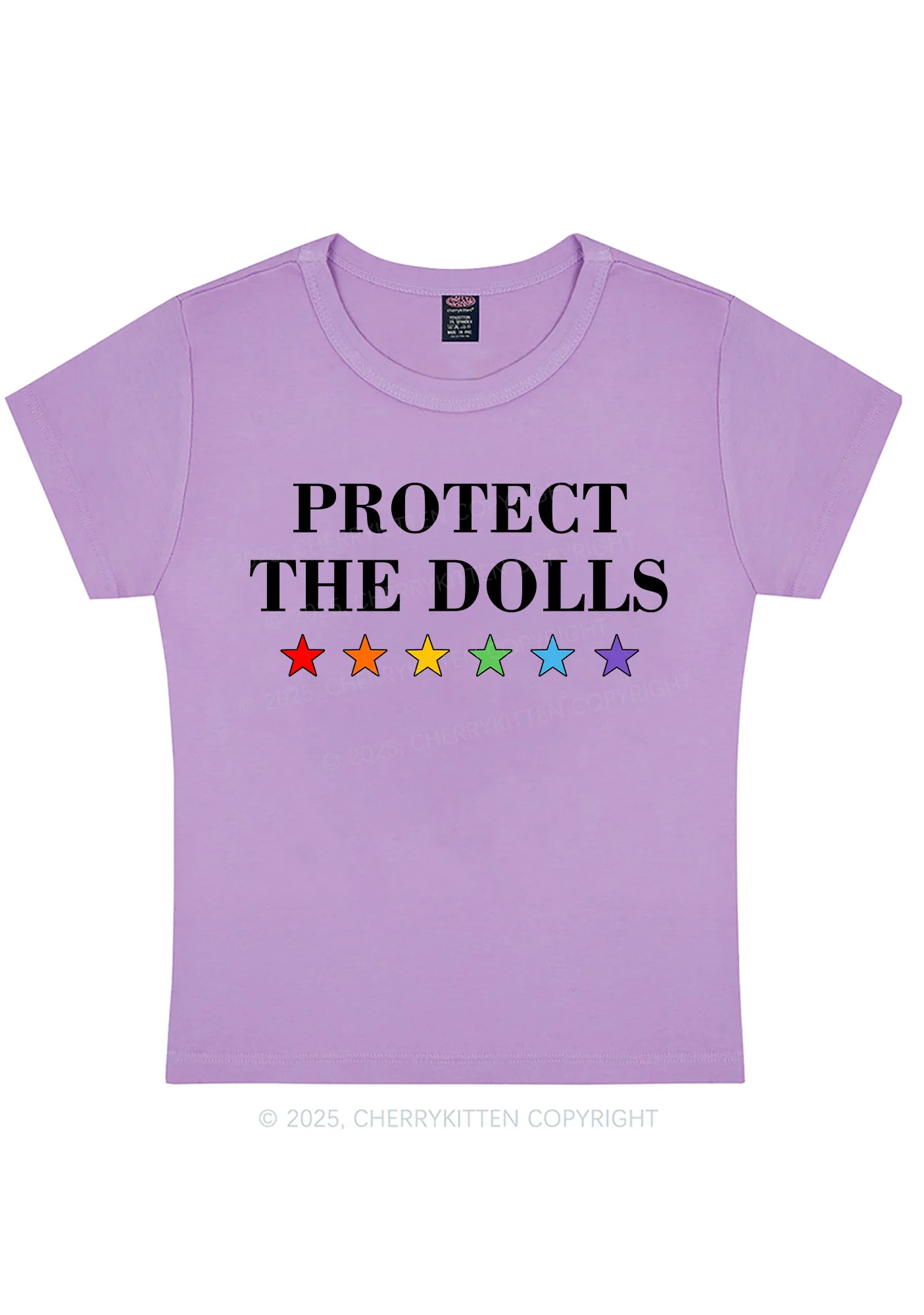 Protect The Dolls Pride Y2K Baby Tee Cherrykitten - Image 6