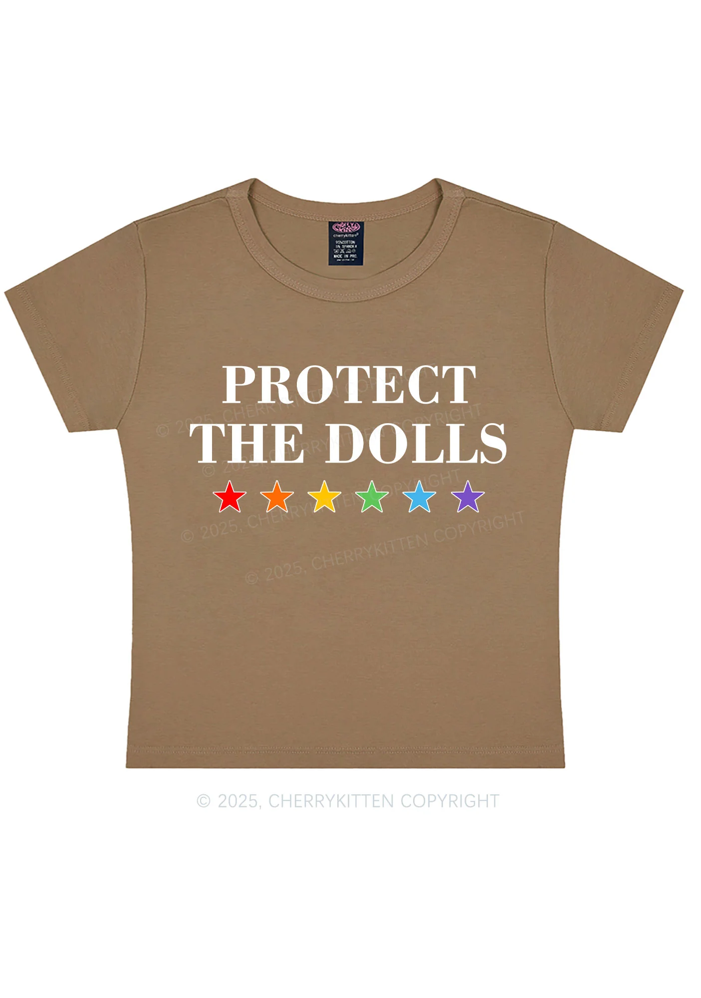 Protect The Dolls Pride Y2K Baby Tee Cherrykitten - Image 9