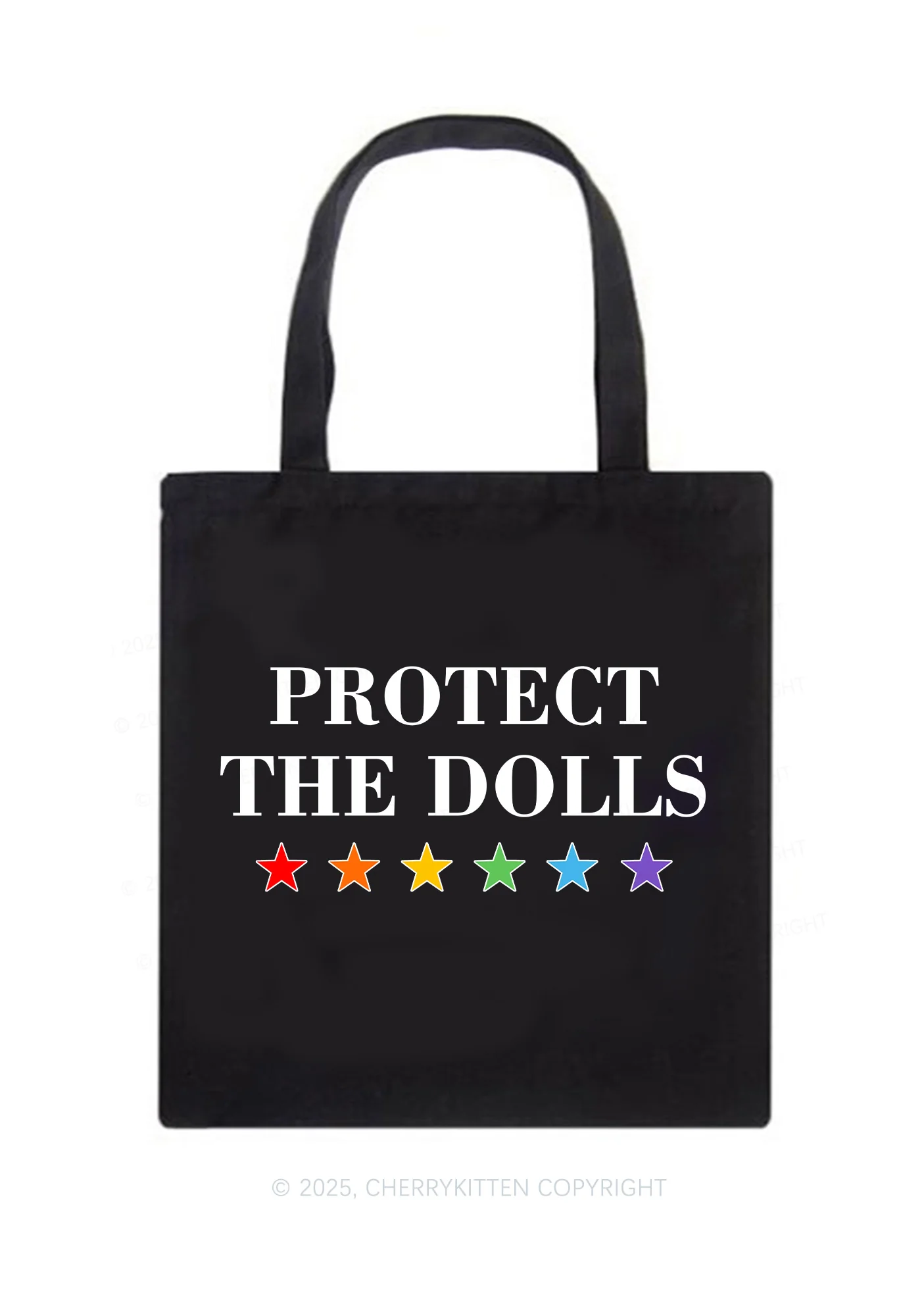 Protect The Dolls Pride Y2K Canvas Tote Bag Cherrykitten - Image 3