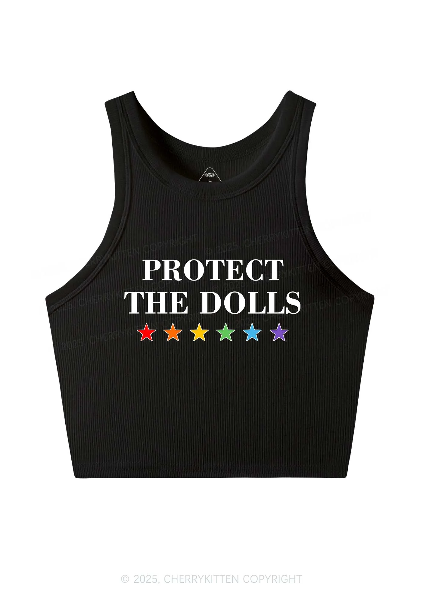 Protect The Dolls Pride Y2K Crop Tank Top Cherrykitten - Image 3