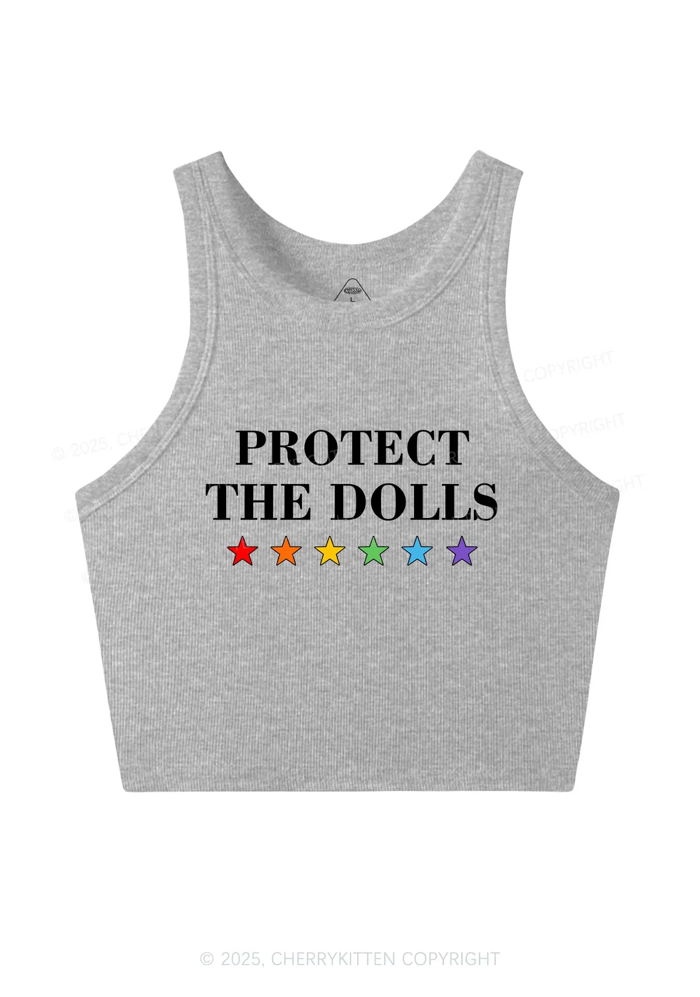 Protect The Dolls Pride Y2K Crop Tank Top Cherrykitten - Image 4
