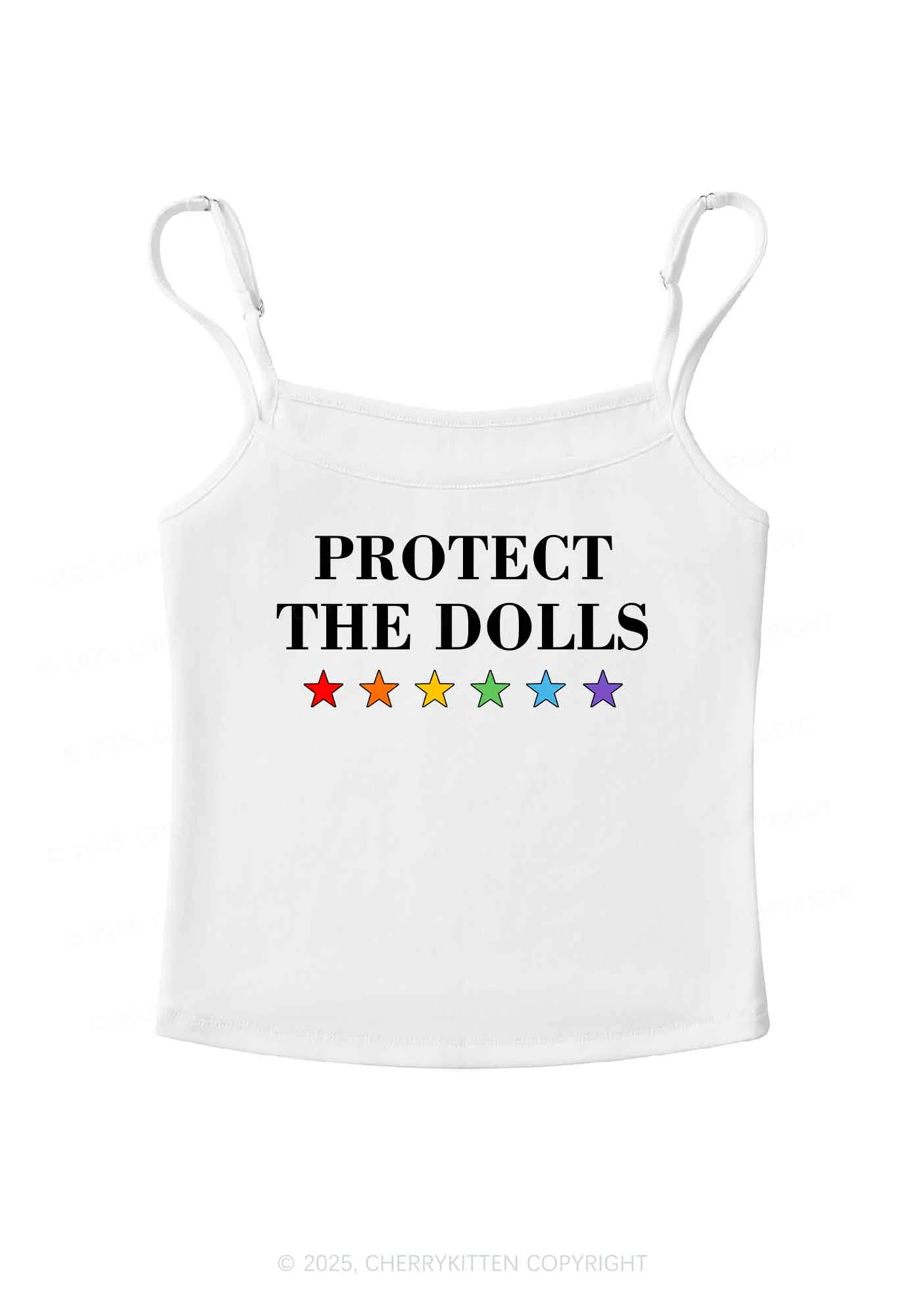 Protect The Dolls Pride Y2K Spaghetti Strap Cami Cherrykitten - Image 3