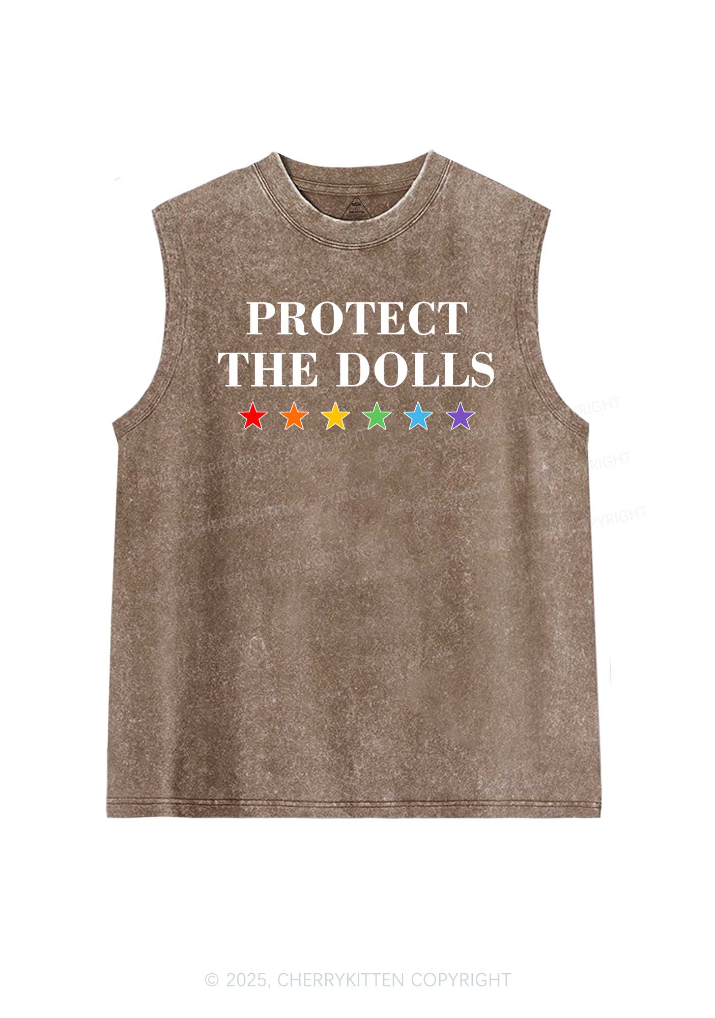 Protect The Dolls Pride Y2K Washed Muscle Tank Cherrykitten - Image 5