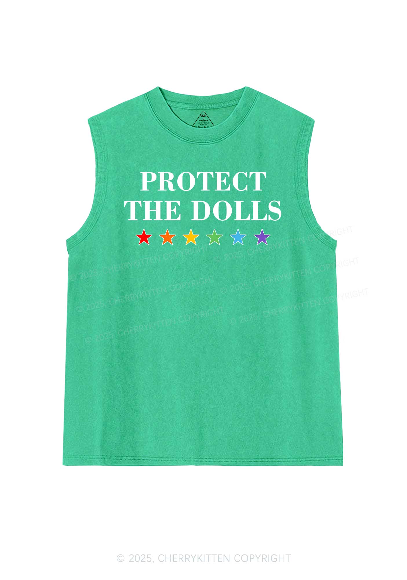 Protect The Dolls Pride Y2K Washed Muscle Tank Cherrykitten - Image 7