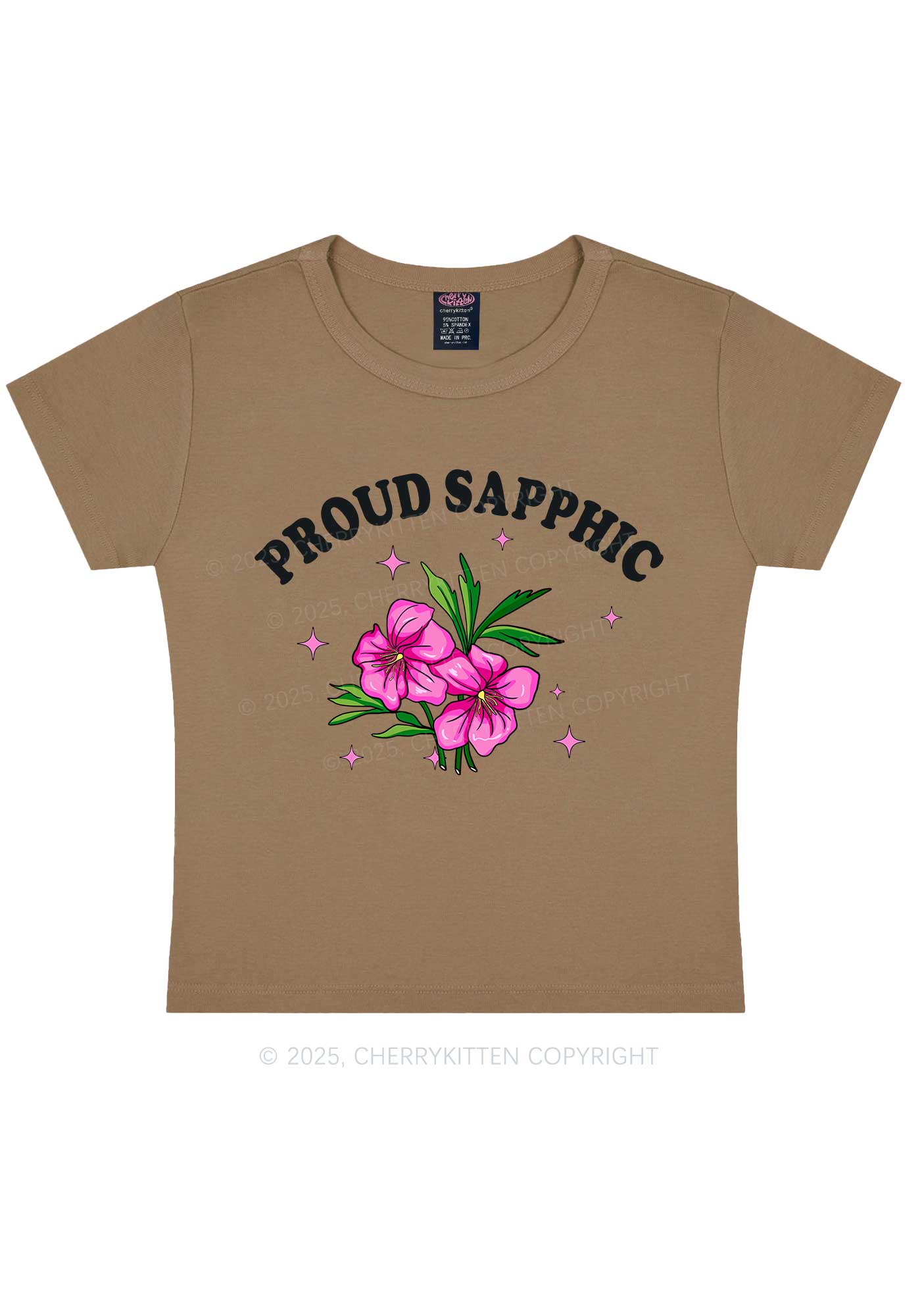 Proud Sapphic Y2K Baby Tee Cherrykitten - Image 10