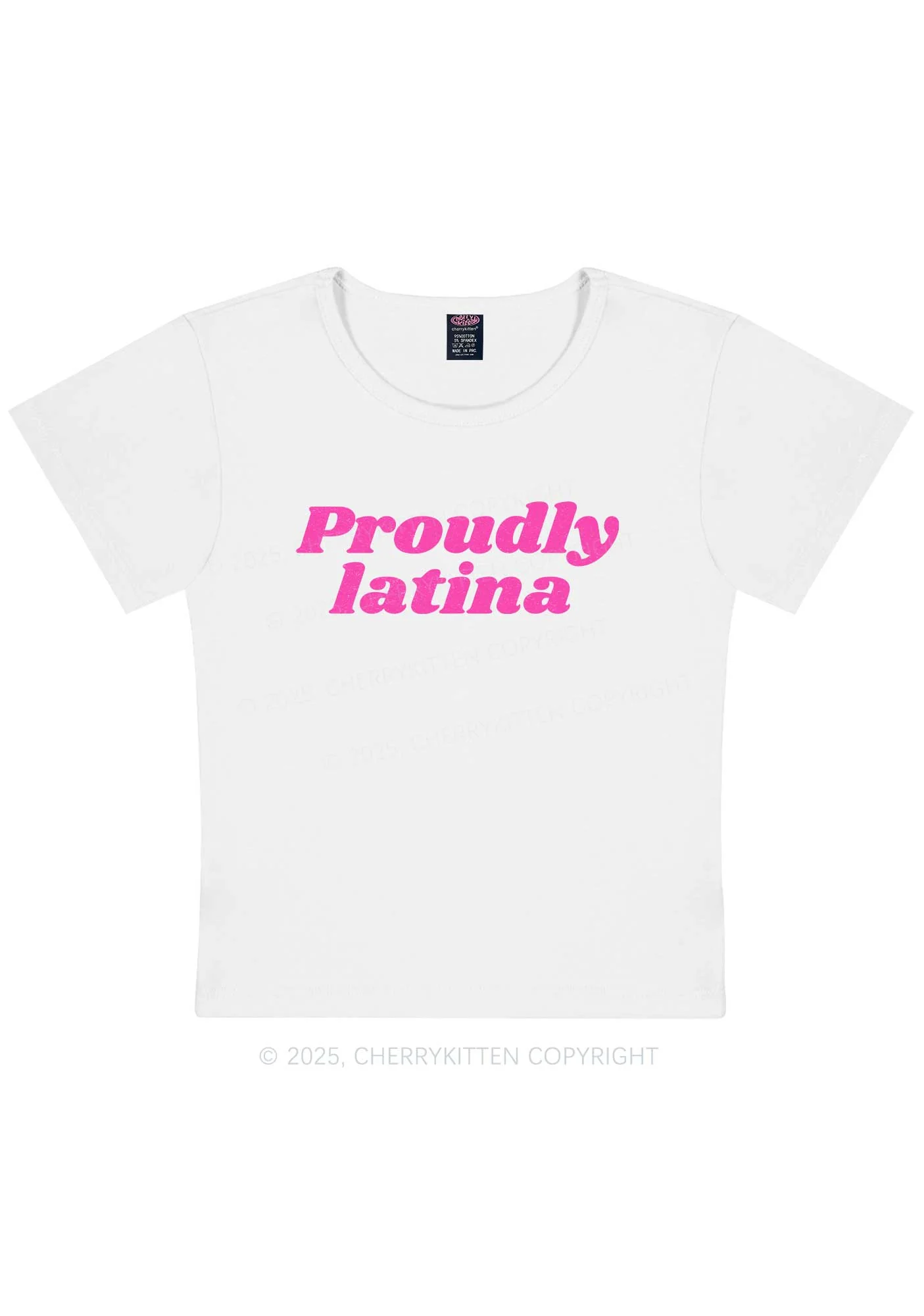 Proudly Latina Y2K Baby Tee Cherrykitten - Image 4