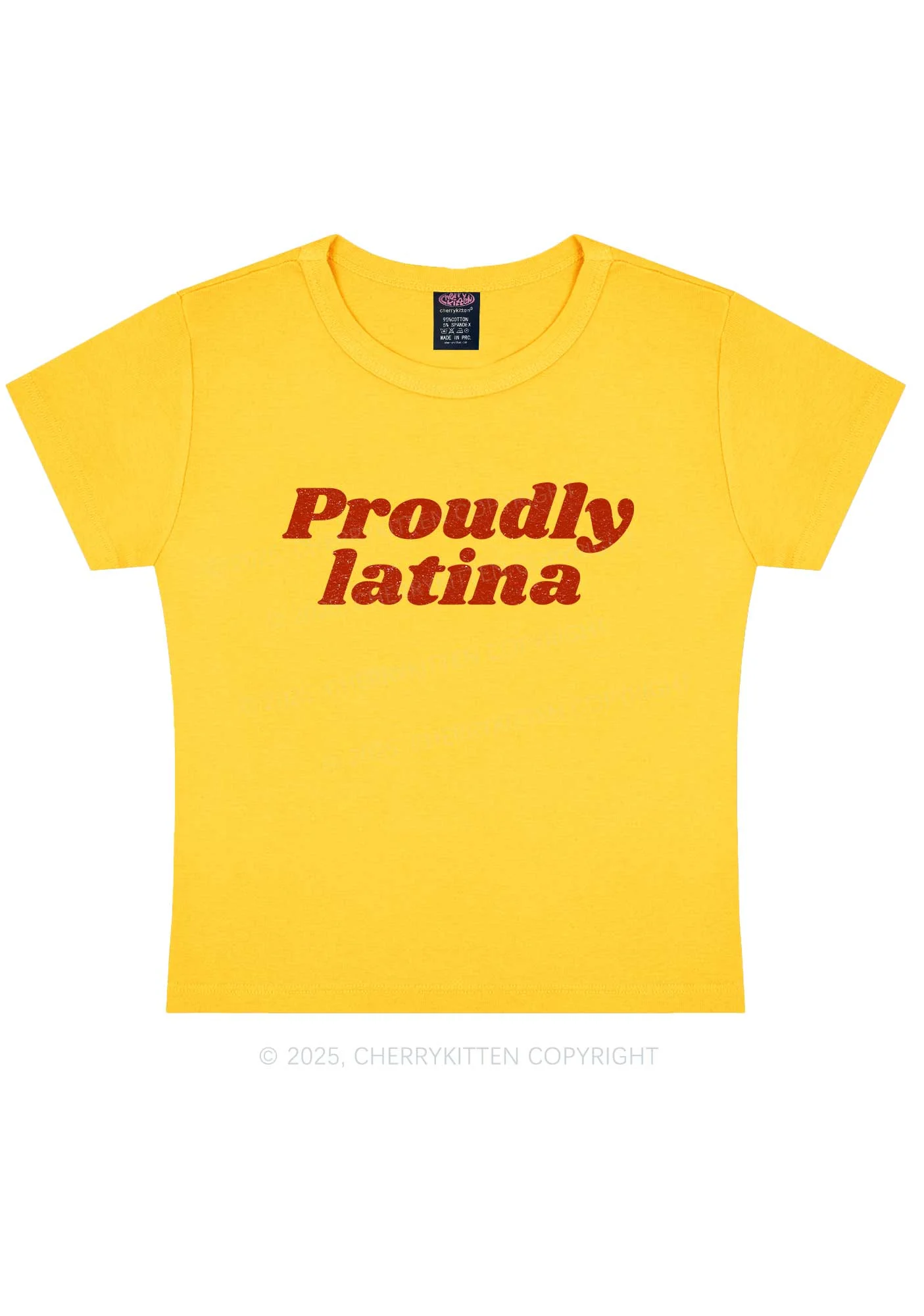 Proudly Latina Y2K Baby Tee Cherrykitten - Image 5