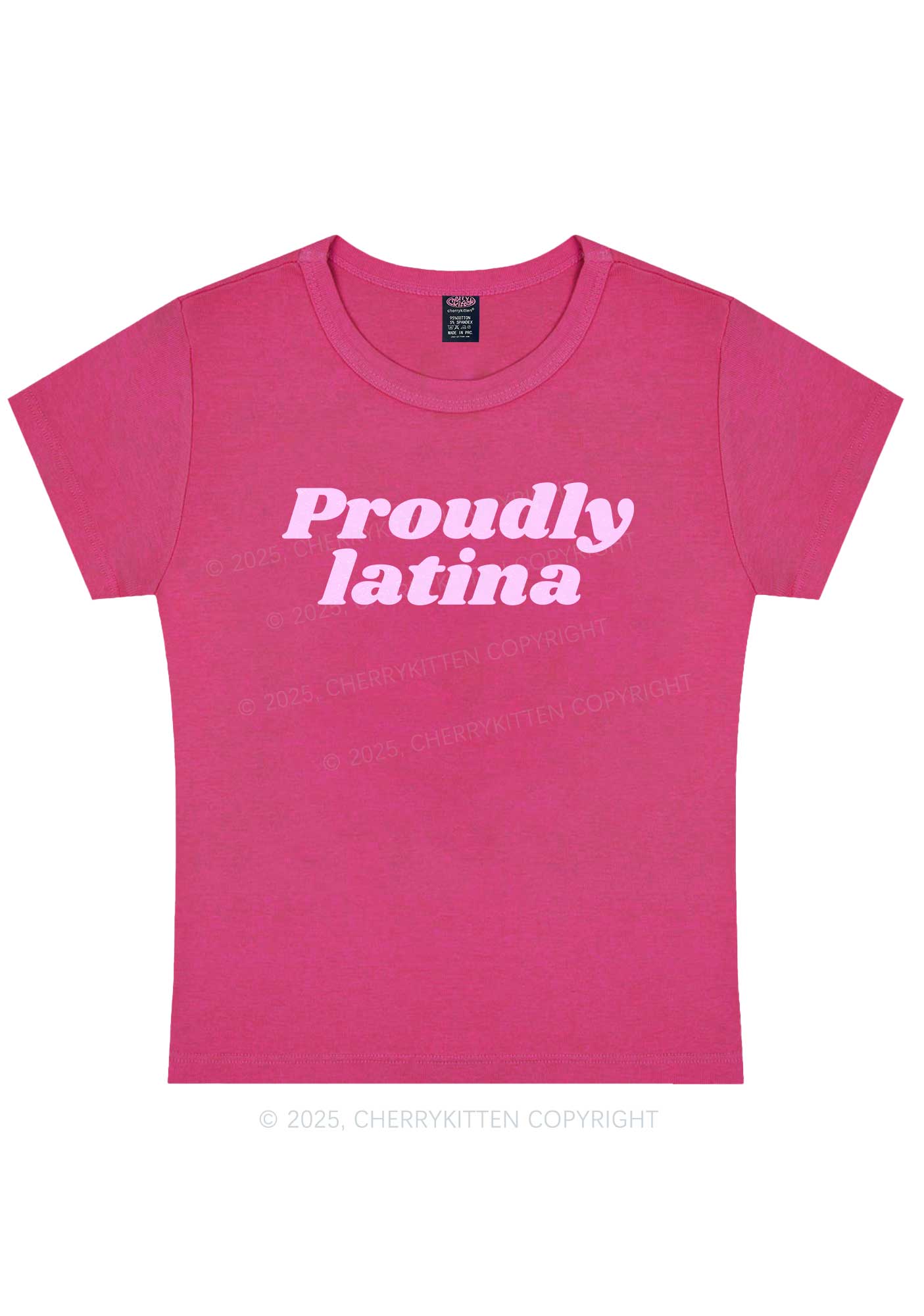 Proudly Latina Y2K Baby Tee Cherrykitten - Image 8