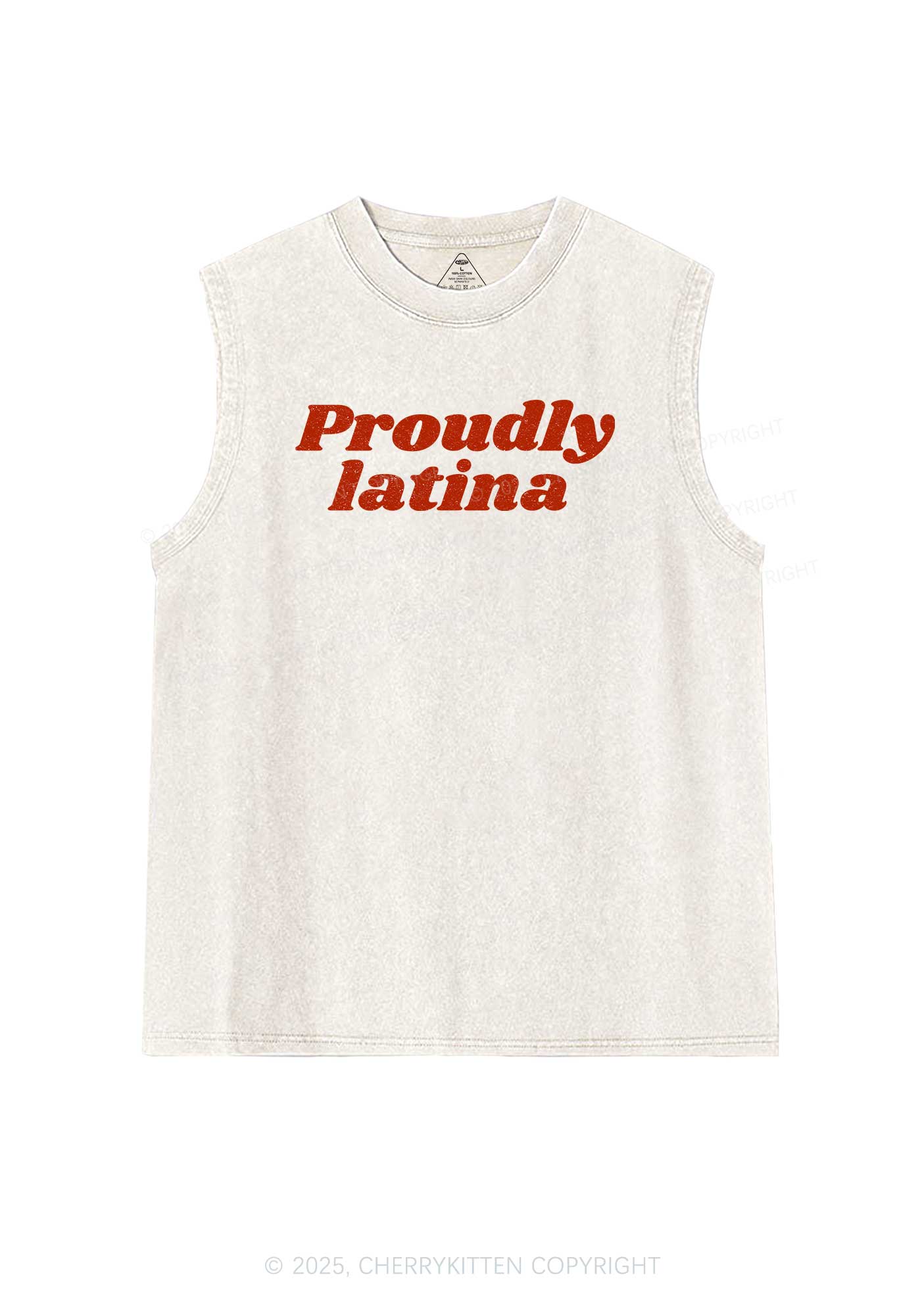 Proudly Latina Y2K Washed Tank Cherrykitten - Image 4