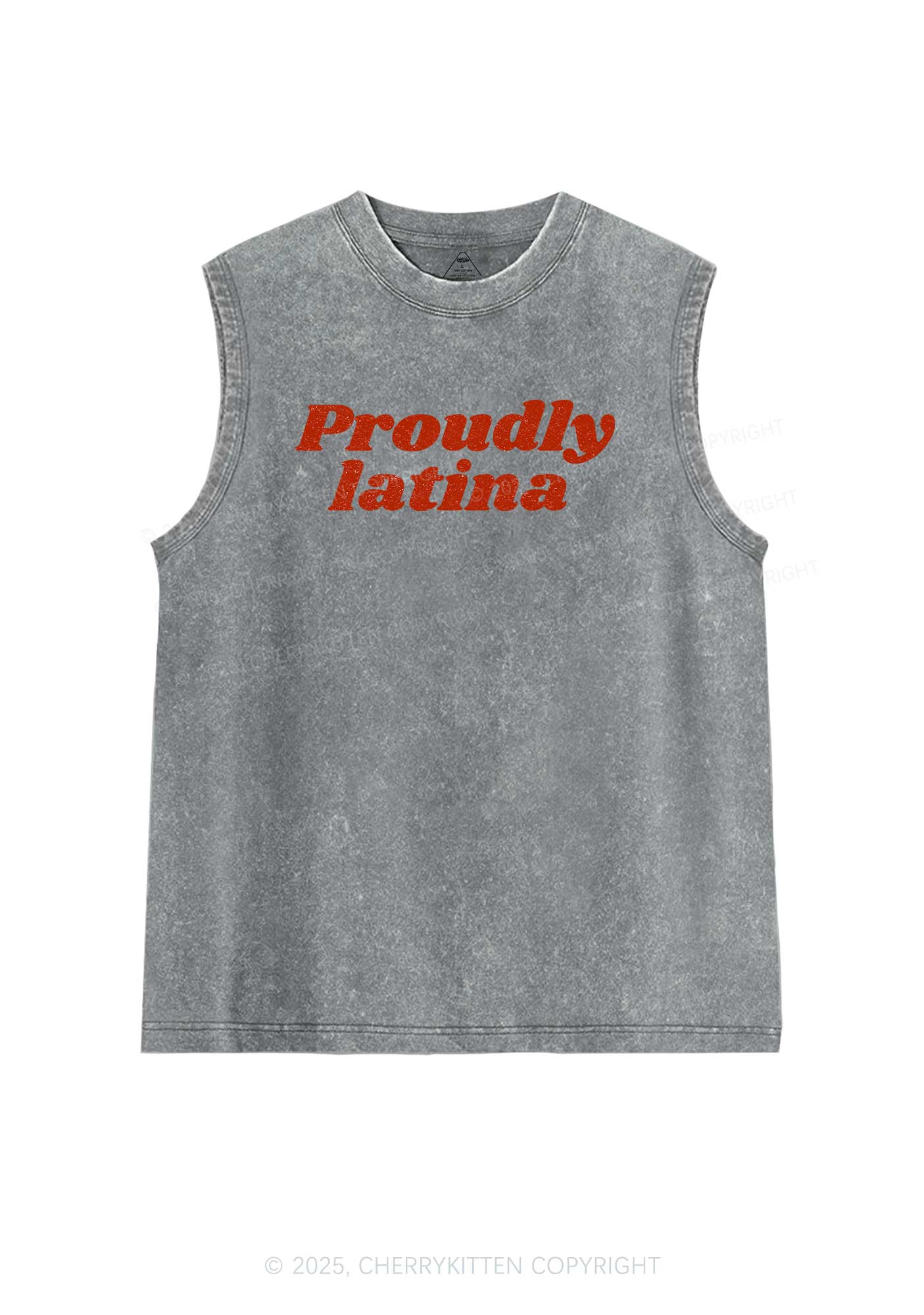 Proudly Latina Y2K Washed Tank Cherrykitten - Image 6