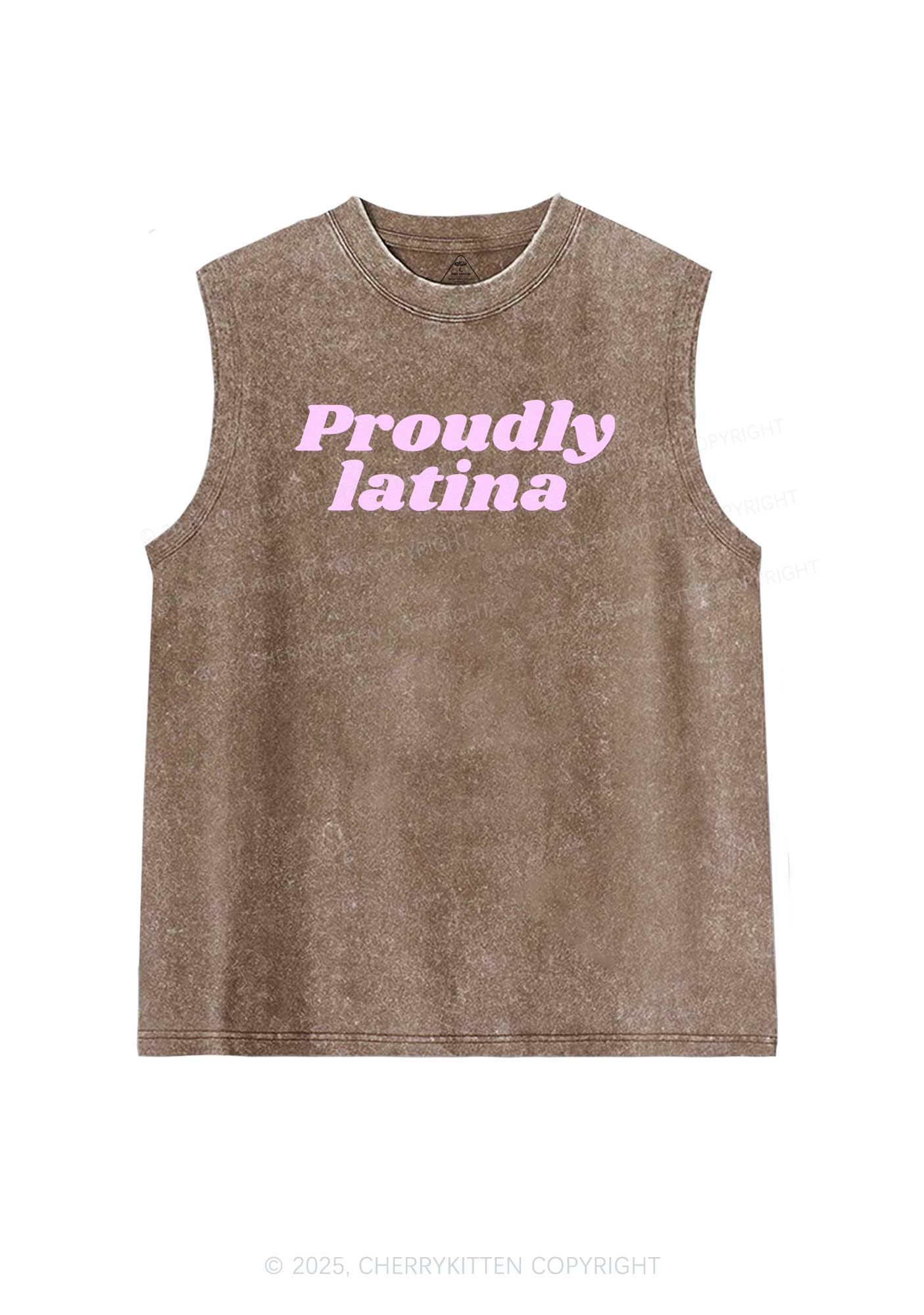 Proudly Latina Y2K Washed Tank Cherrykitten - Image 7
