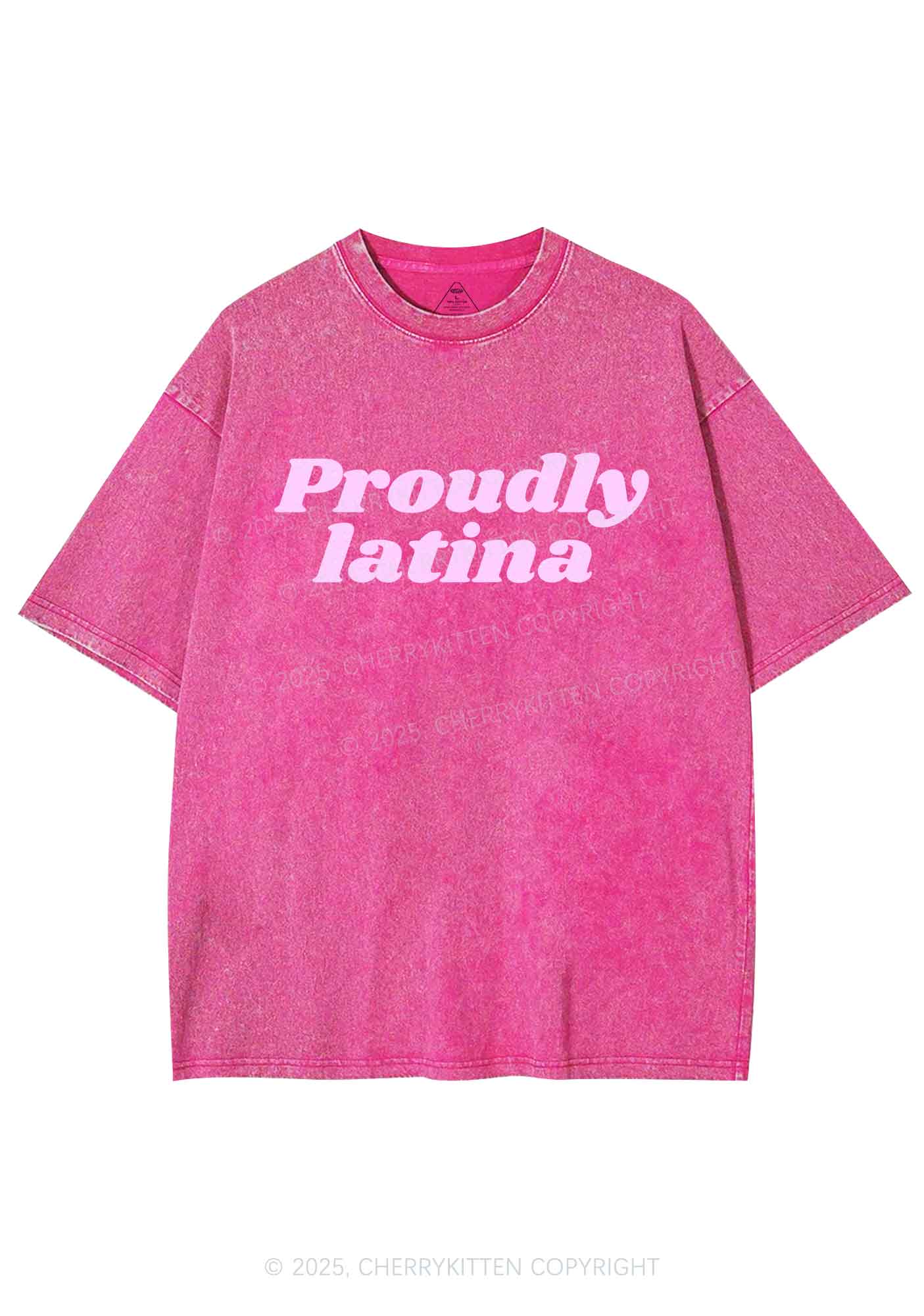 Proudly Latina Y2K Washed Tee Cherrykitten - Image 5