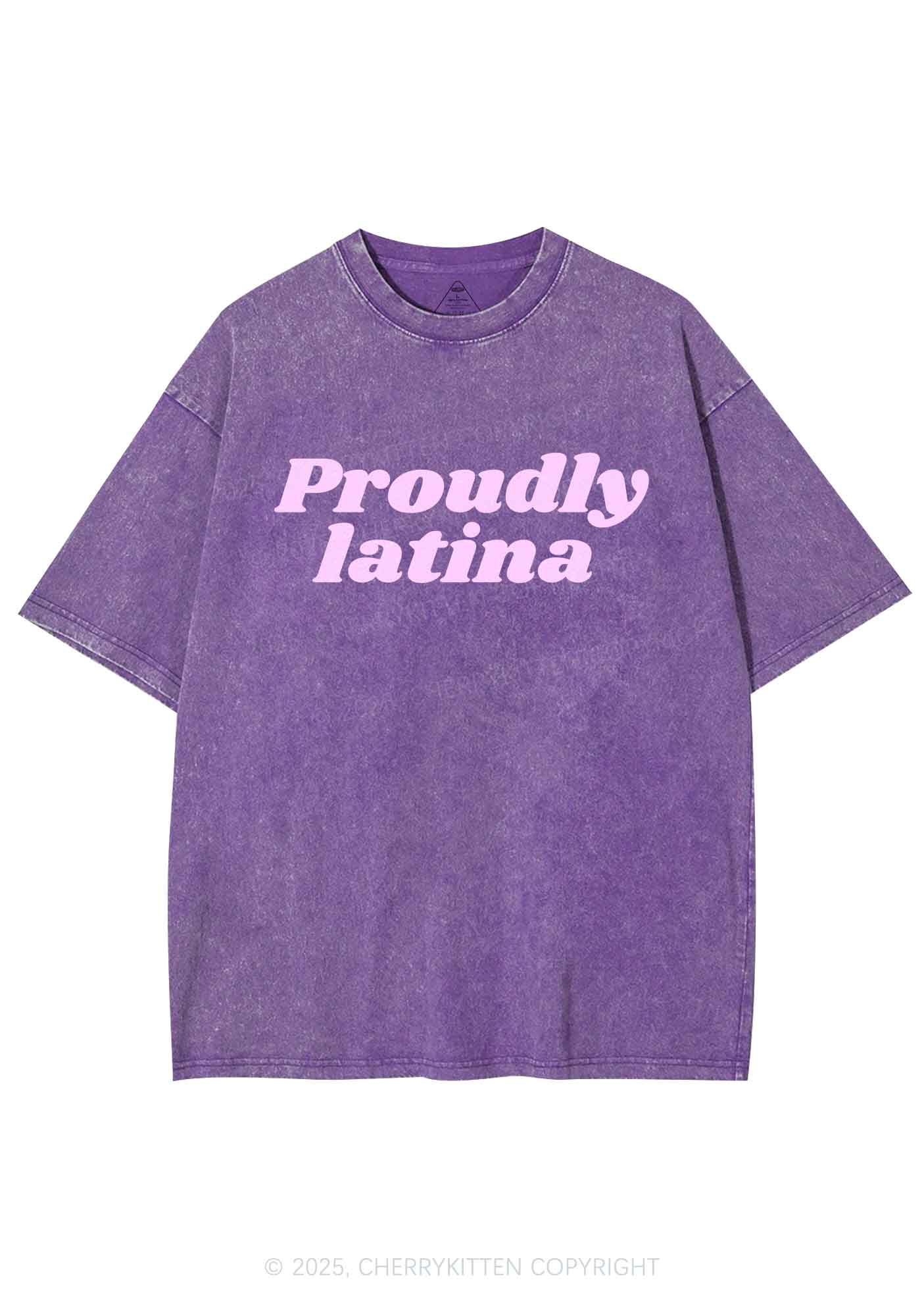 Proudly Latina Y2K Washed Tee Cherrykitten - Image 6
