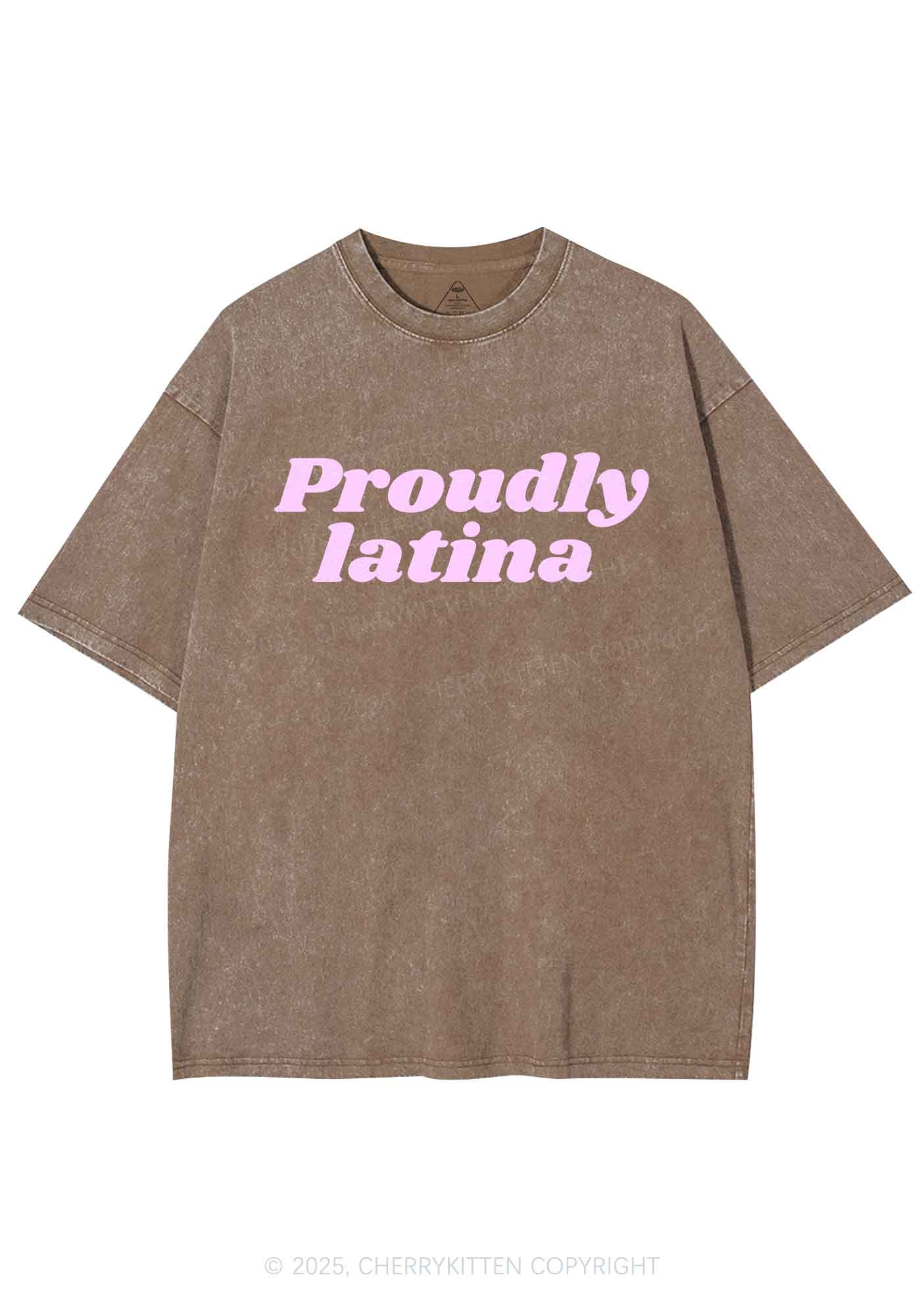 Proudly Latina Y2K Washed Tee Cherrykitten - Image 7