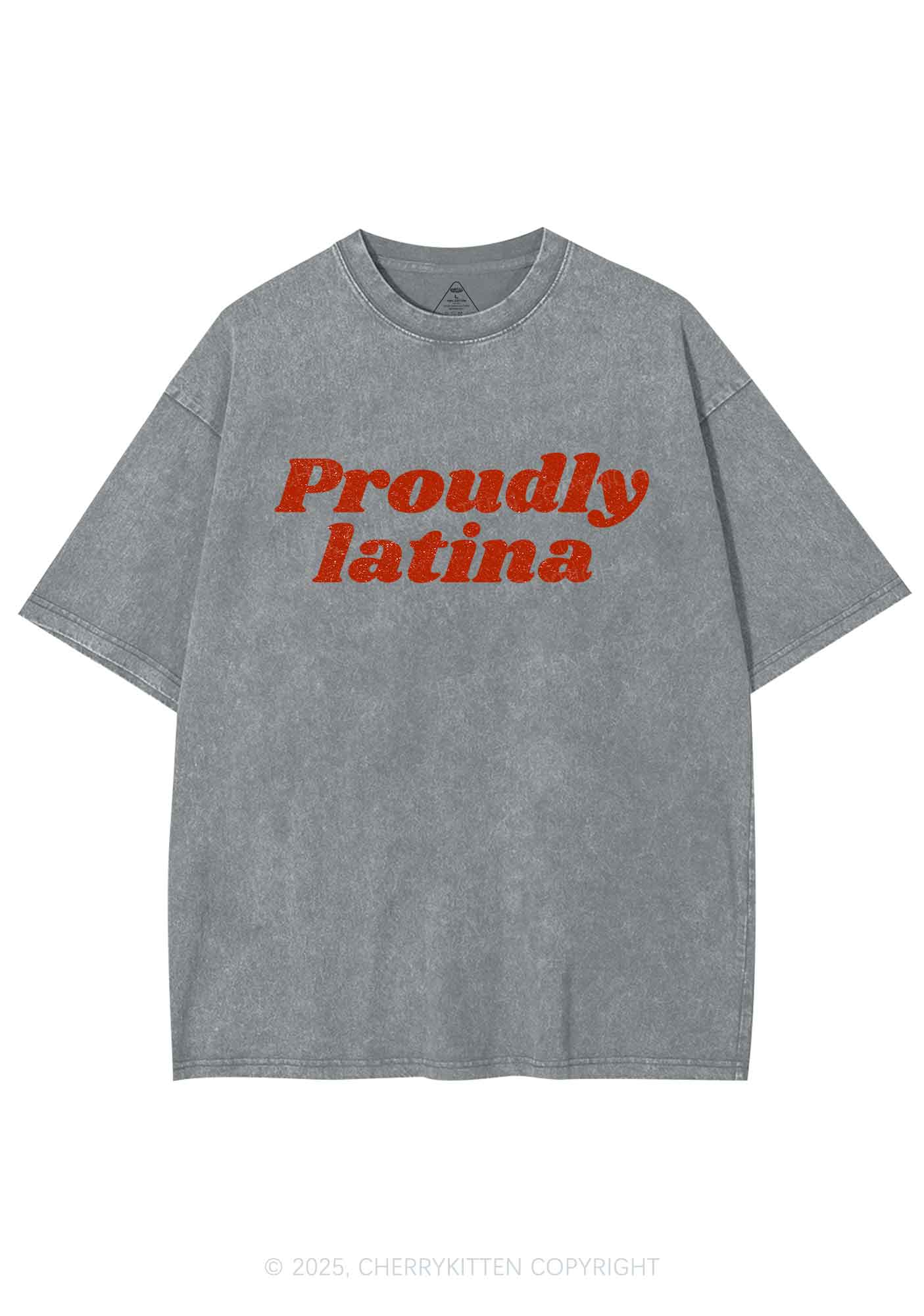Proudly Latina Y2K Washed Tee Cherrykitten - Image 8