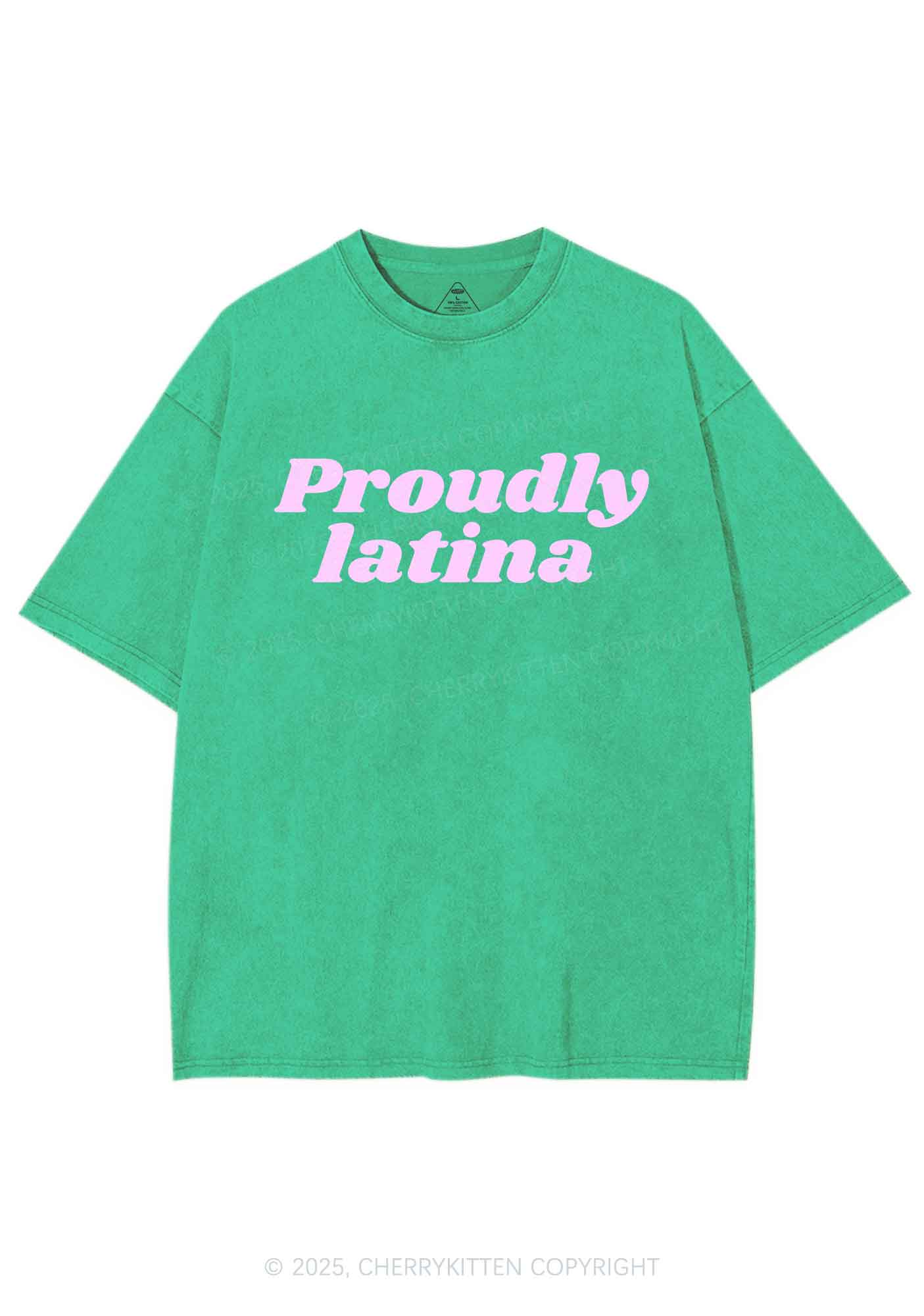 Proudly Latina Y2K Washed Tee Cherrykitten - Image 9