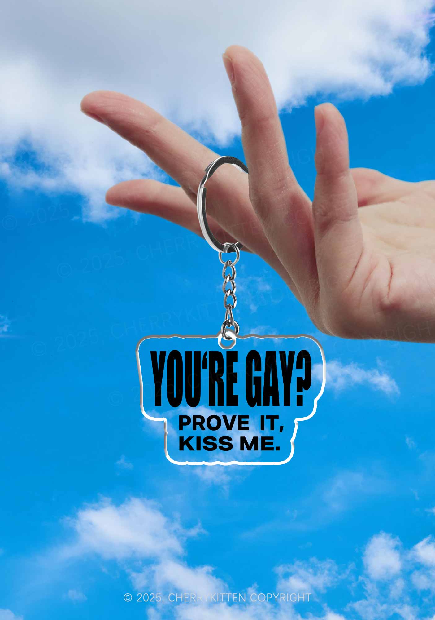 Prove It kiss Me Pride 1Pc Y2K Keychain Cherrykitten - Image 2