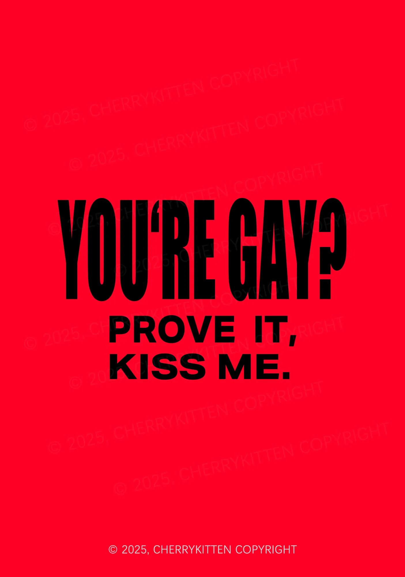 Prove It kiss Me Pride 1Pc Y2K Pin Badge Cherrykitten - Image 2