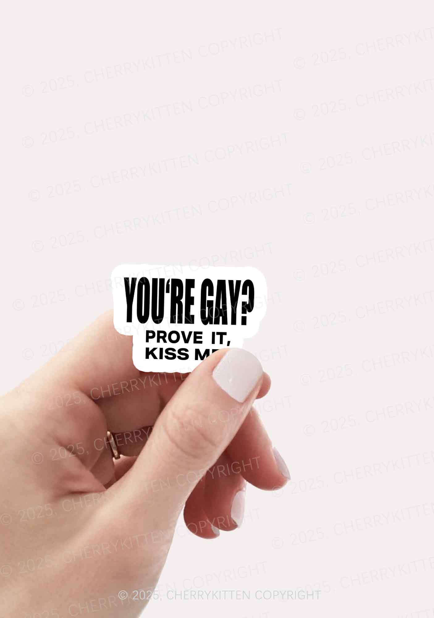 Prove It kiss Me Pride 1Pc Y2K Sticker Cherrykitten - Image 2