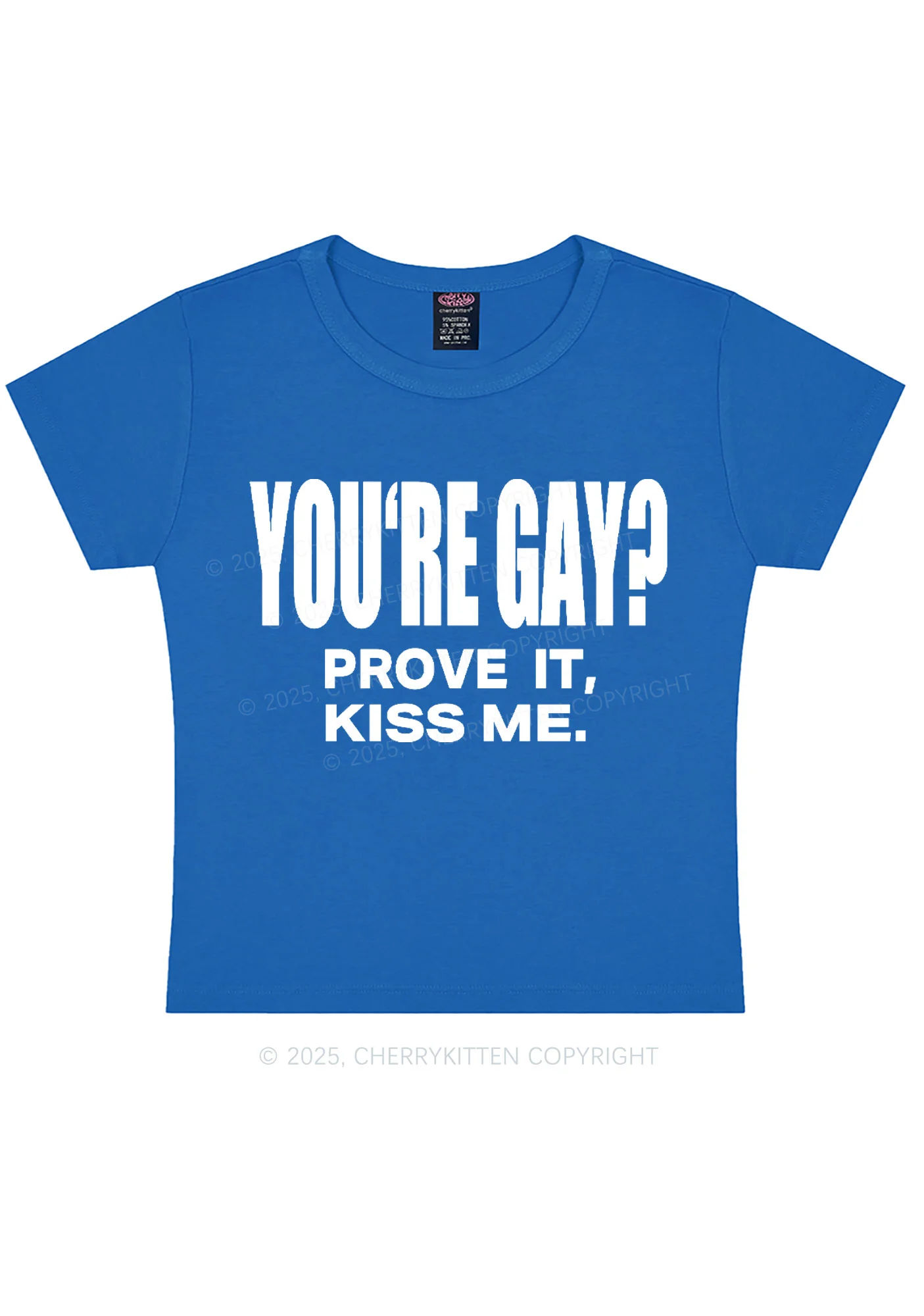 Prove It kiss Me Pride Y2K Baby Tee Cherrykitten - Image 8