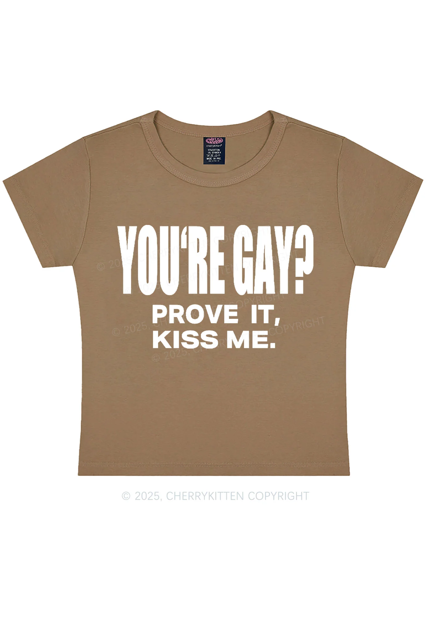 Prove It kiss Me Pride Y2K Baby Tee Cherrykitten - Image 9