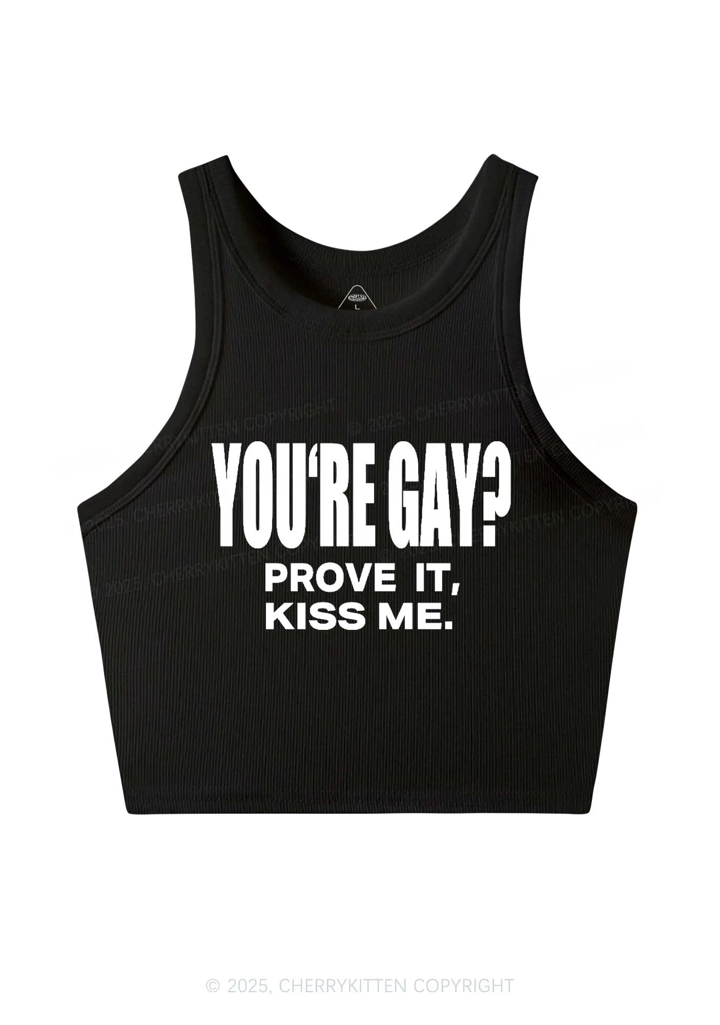Prove It kiss Me Pride Y2K Crop Tank Top Cherrykitten - Image 3