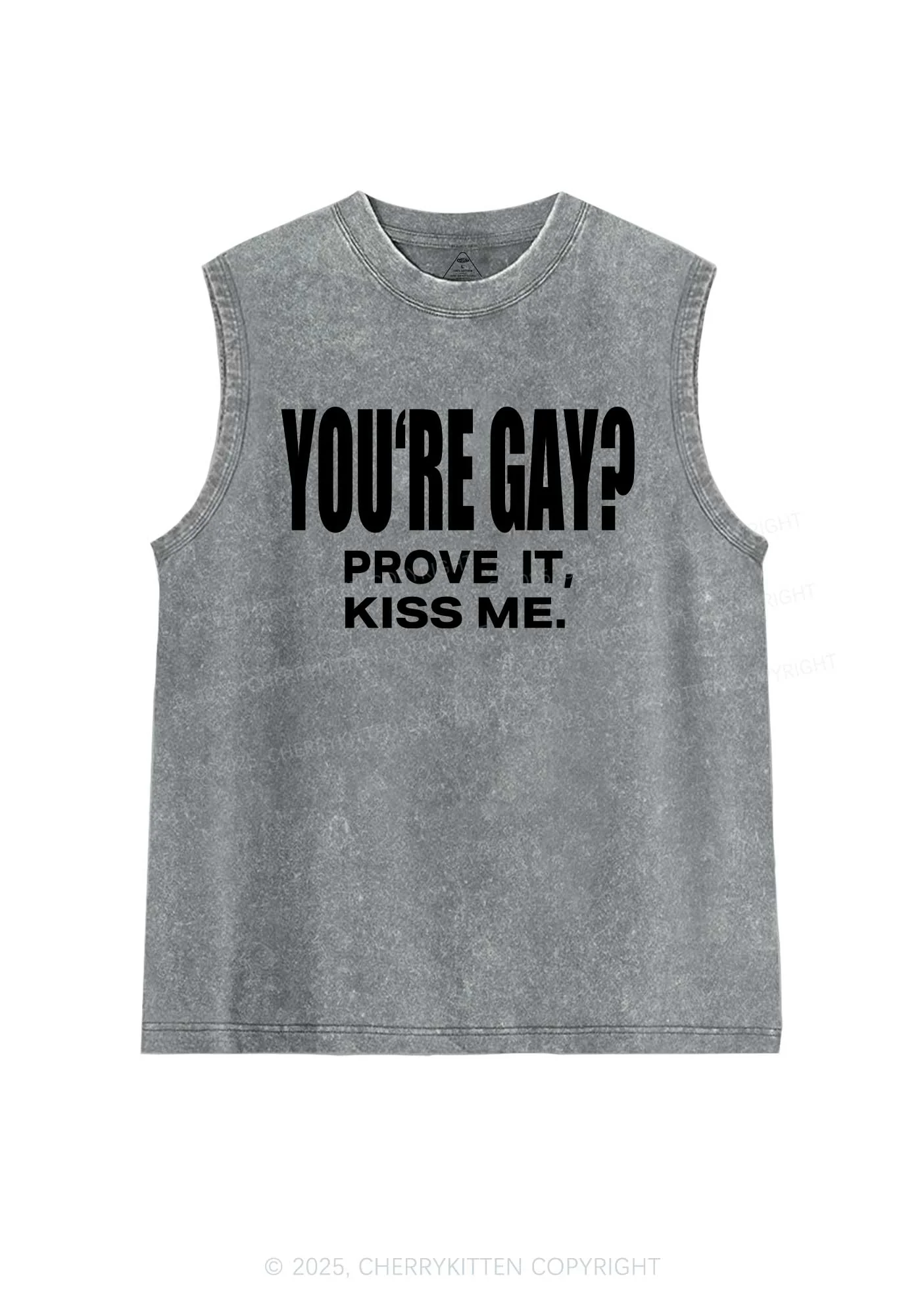 Prove It kiss Me Pride Y2K Washed Muscle Tank Cherrykitten - Image 5
