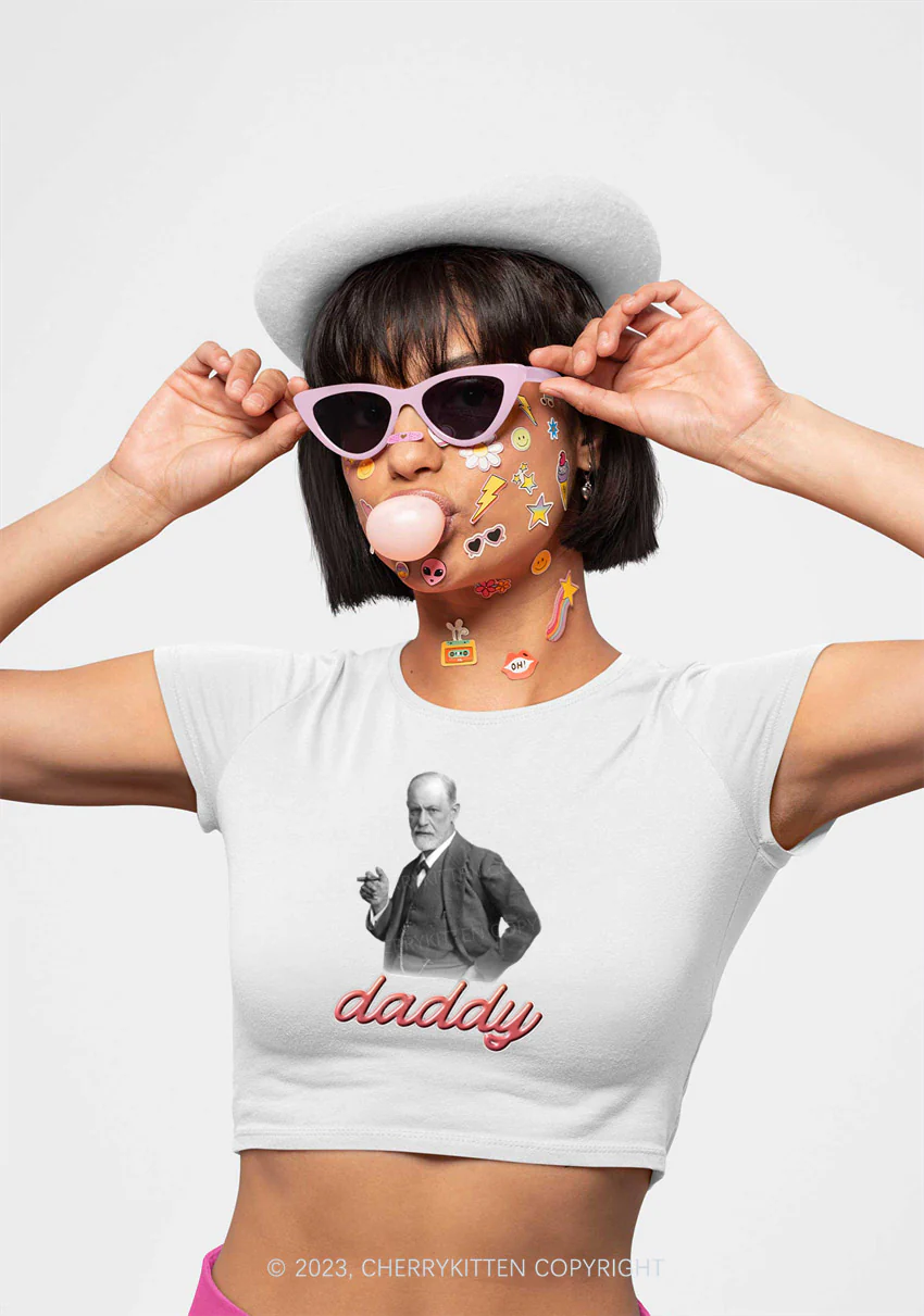 Psyhology Daddy Y2K Baby Tee Cherrykitten - Image 2