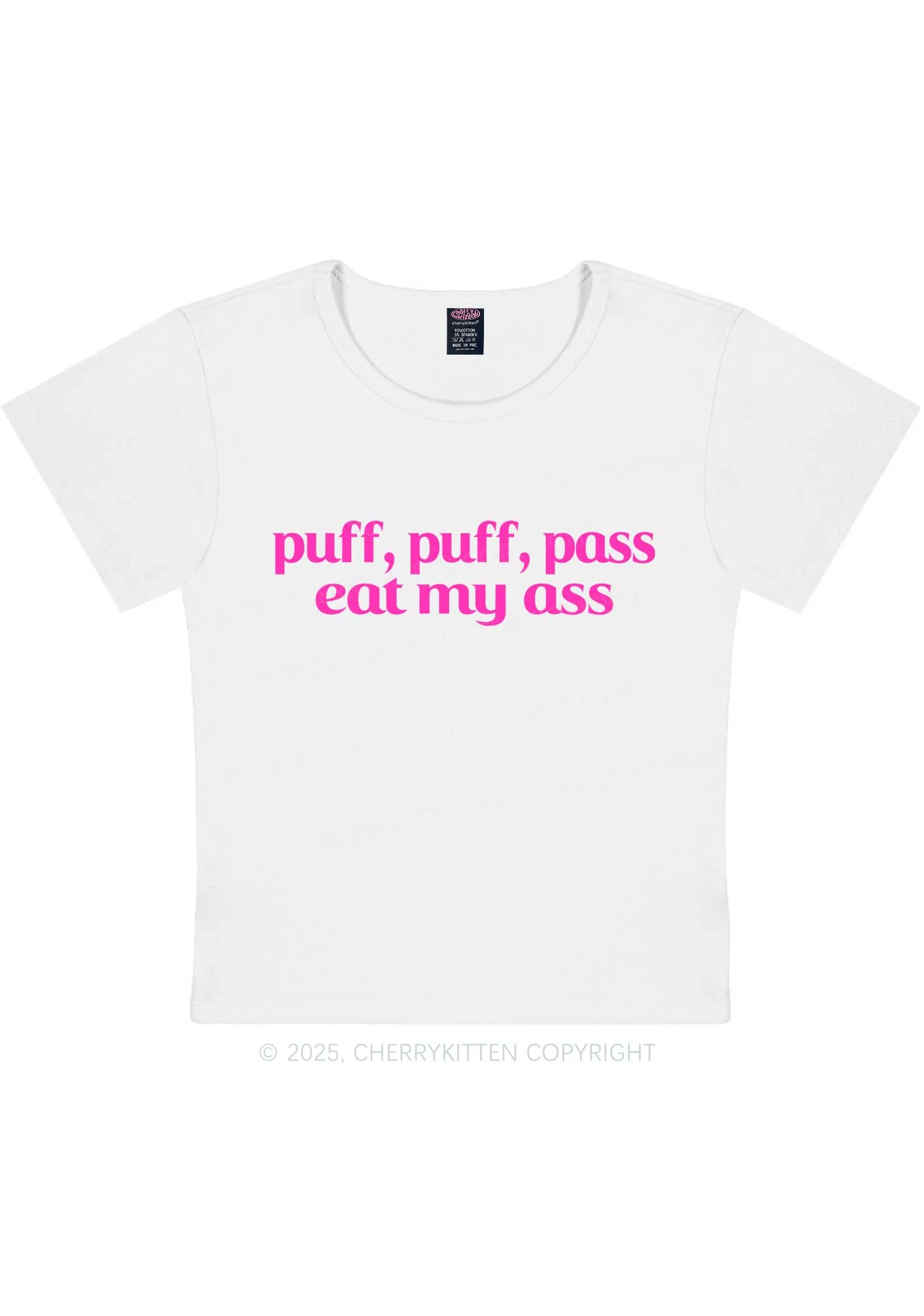 Puff Eat My Axx Y2K Baby Tee Cherrykitten - Image 3